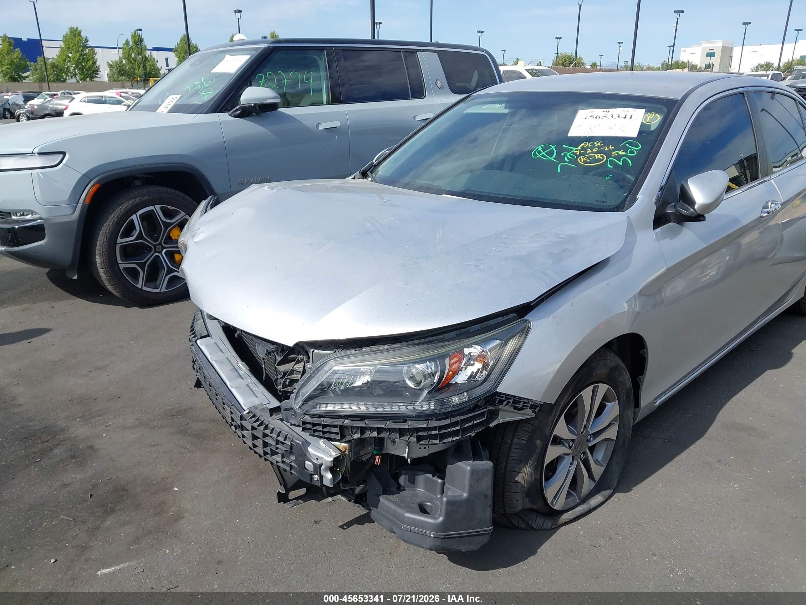 2015 Honda Accord Lx Silver vin: 1HGCR2F34FA119495