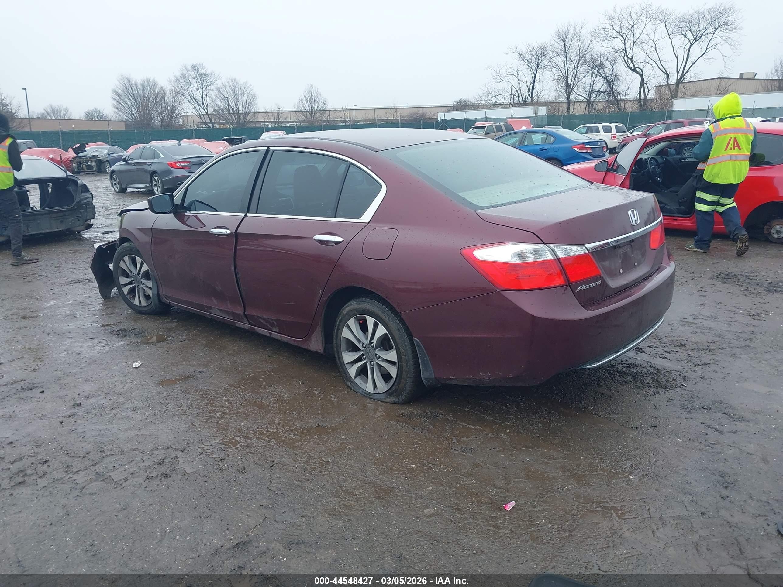 2015 Honda Accord Lx Burgundy vin: 1HGCR2F34FA153145