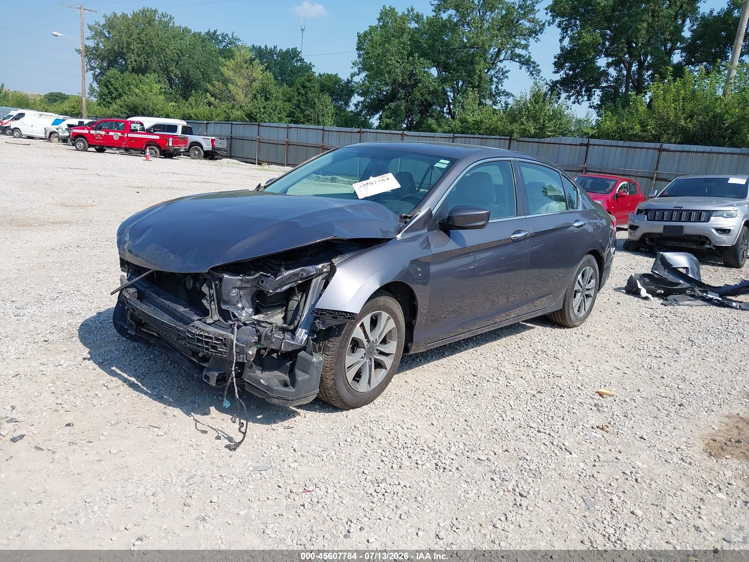 2015 Honda Accord Lx Gray vin: 1HGCR2F34FA165988