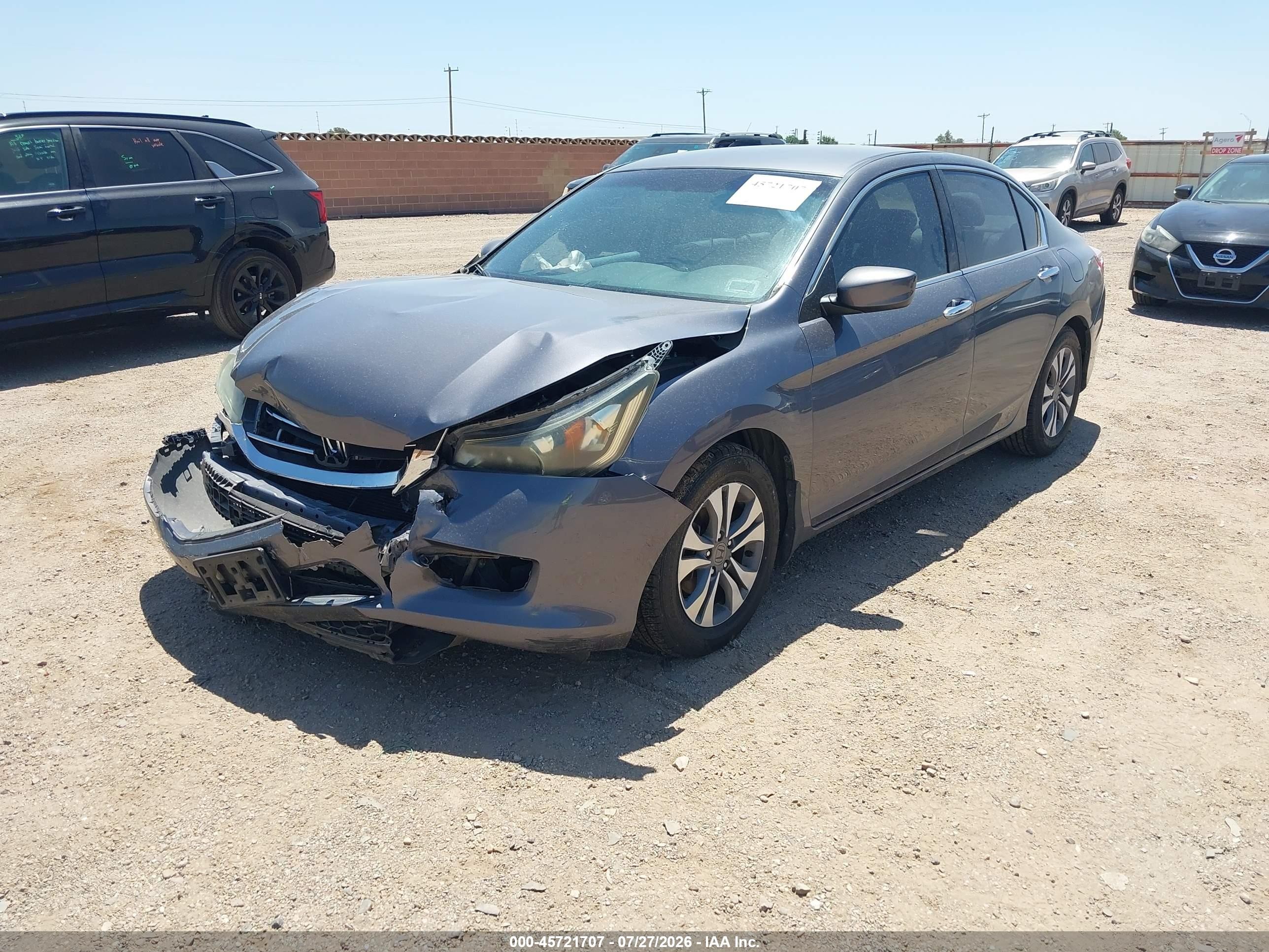 2015 Honda Accord Lx Gray vin: 1HGCR2F34FA165991
