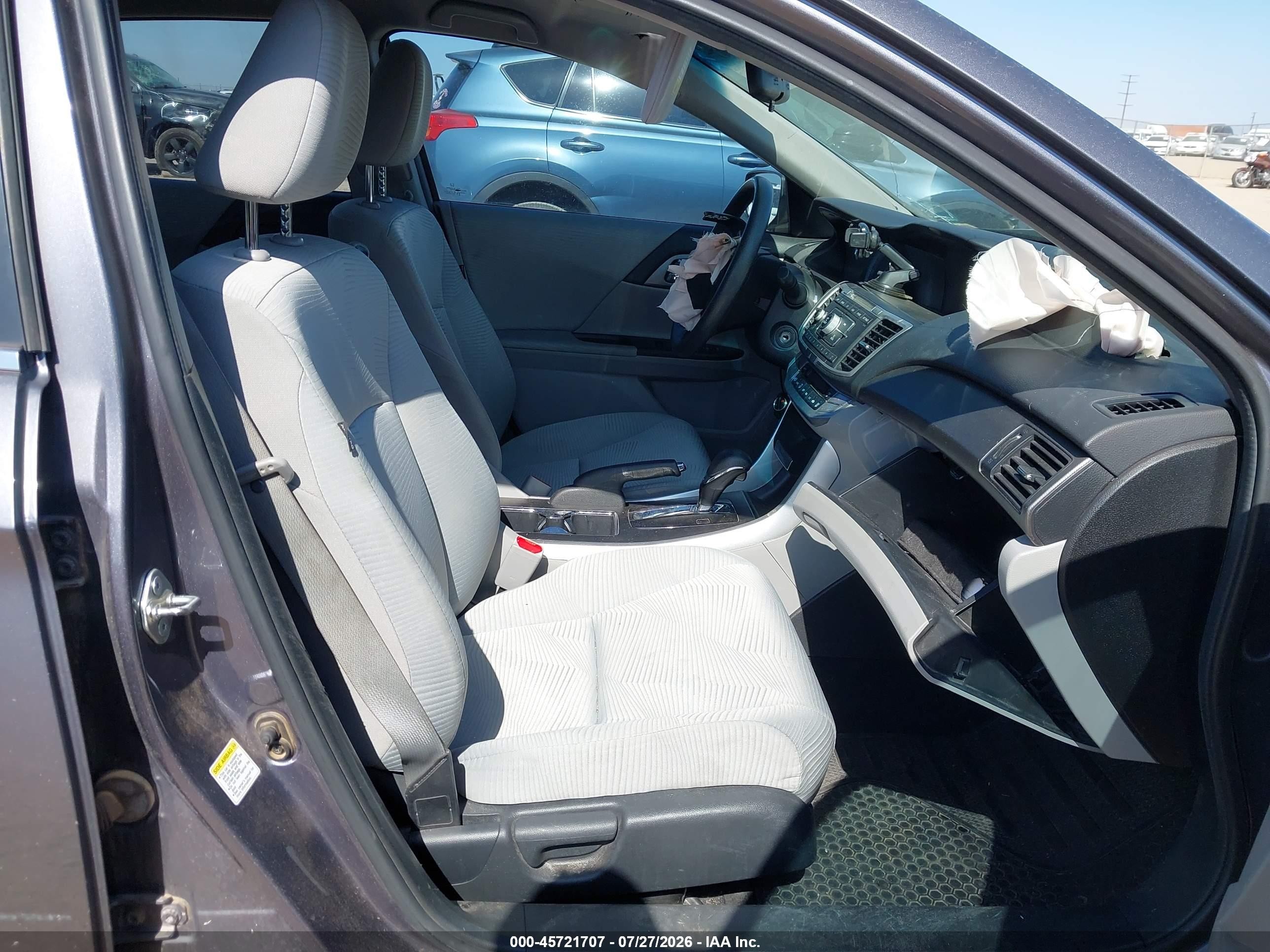 2015 Honda Accord Lx Gray vin: 1HGCR2F34FA165991