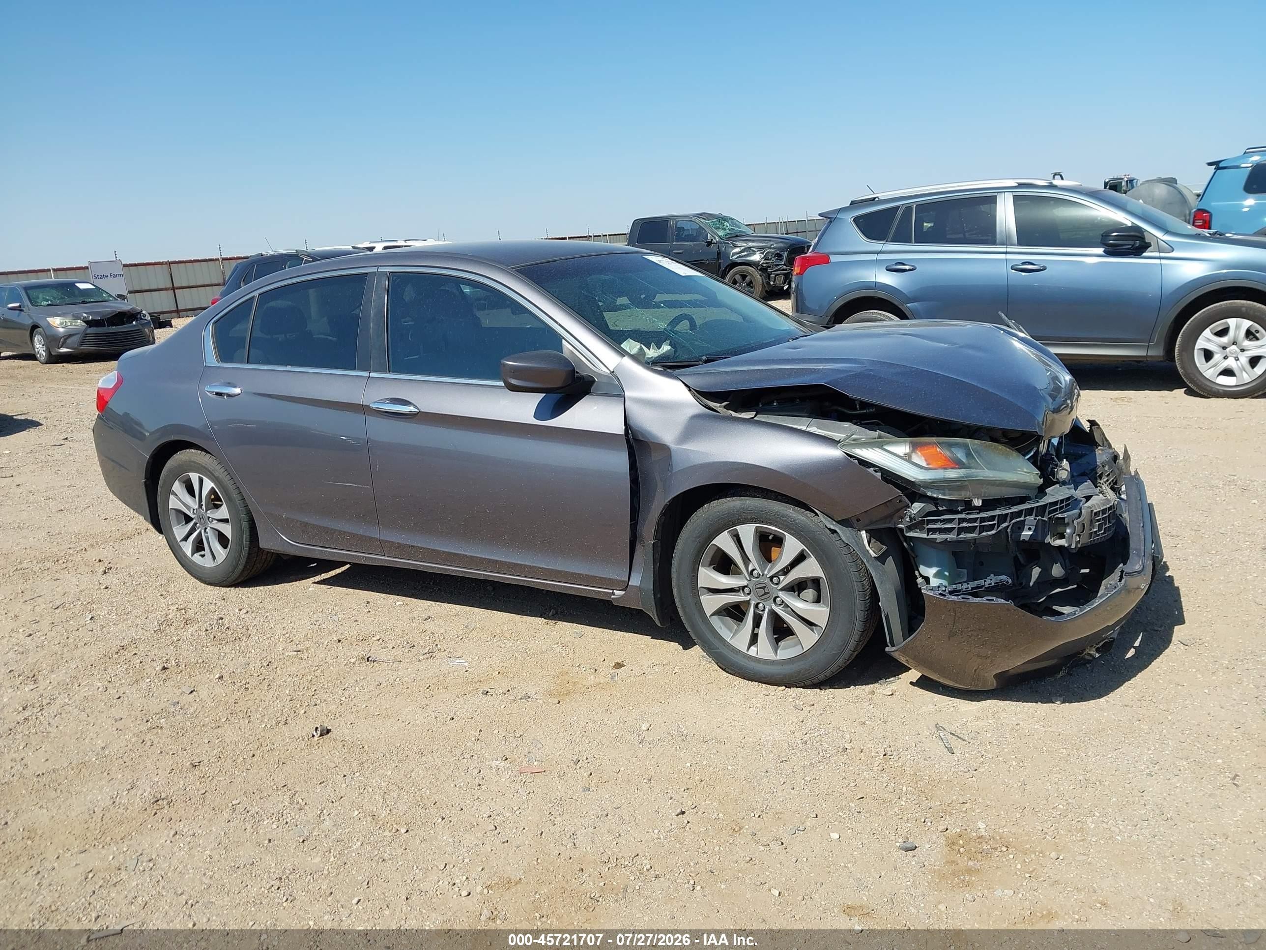 2015 Honda Accord Lx Gray vin: 1HGCR2F34FA165991