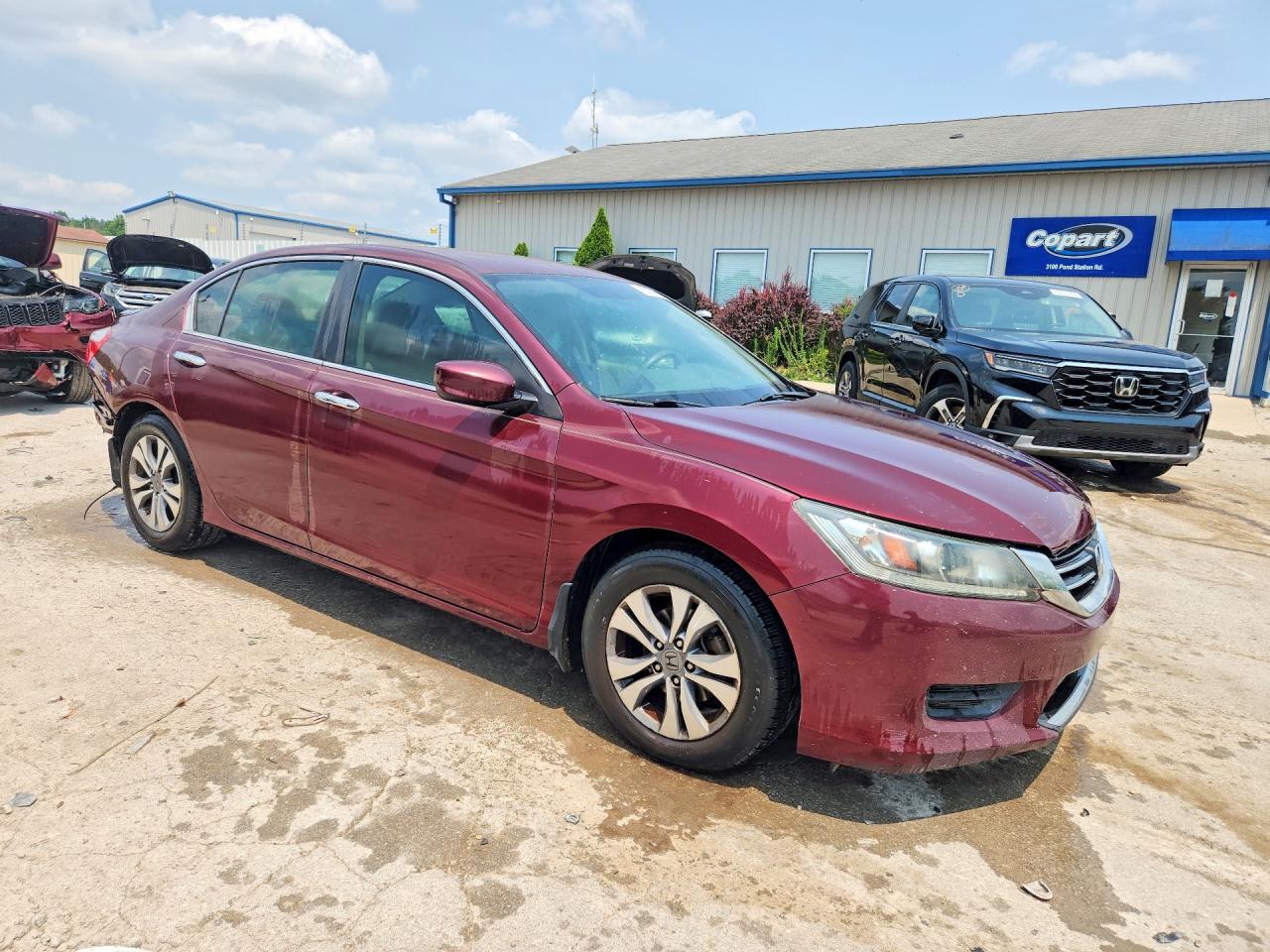 2015 Honda Accord Lx Burgundy vin: 1HGCR2F34FA204708