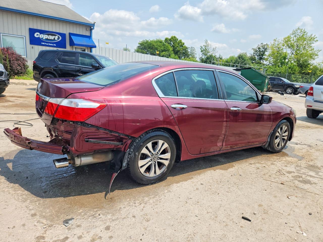 2015 Honda Accord Lx Burgundy vin: 1HGCR2F34FA204708