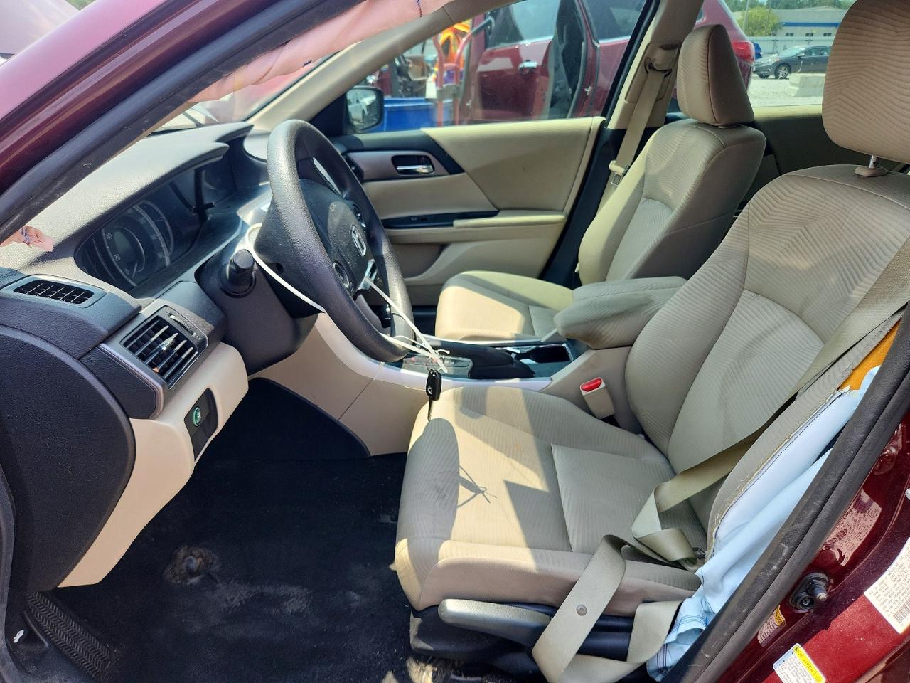 2015 Honda Accord Lx Burgundy vin: 1HGCR2F34FA204708