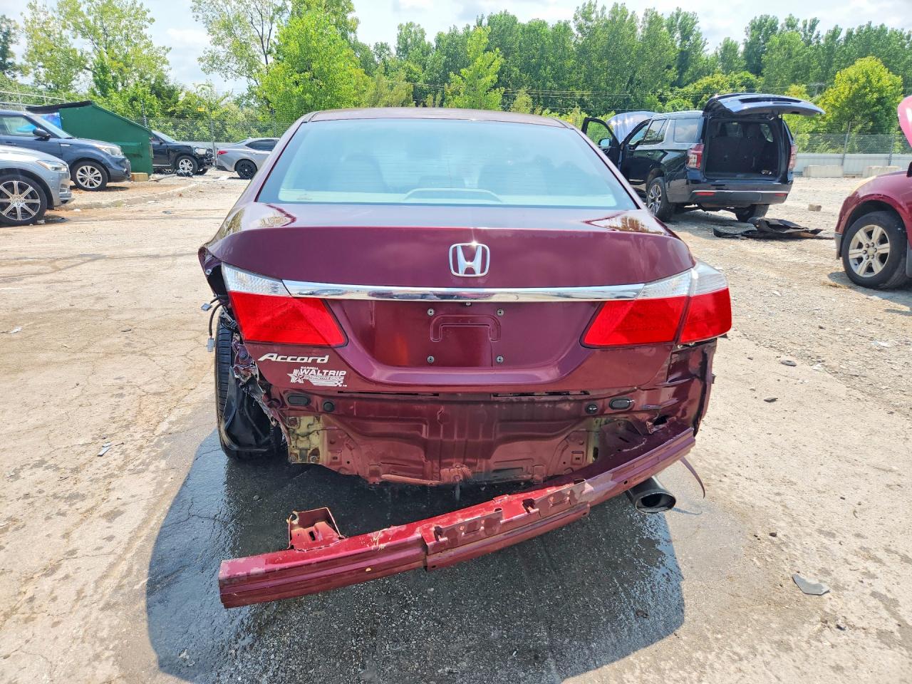 2015 Honda Accord Lx Burgundy vin: 1HGCR2F34FA204708