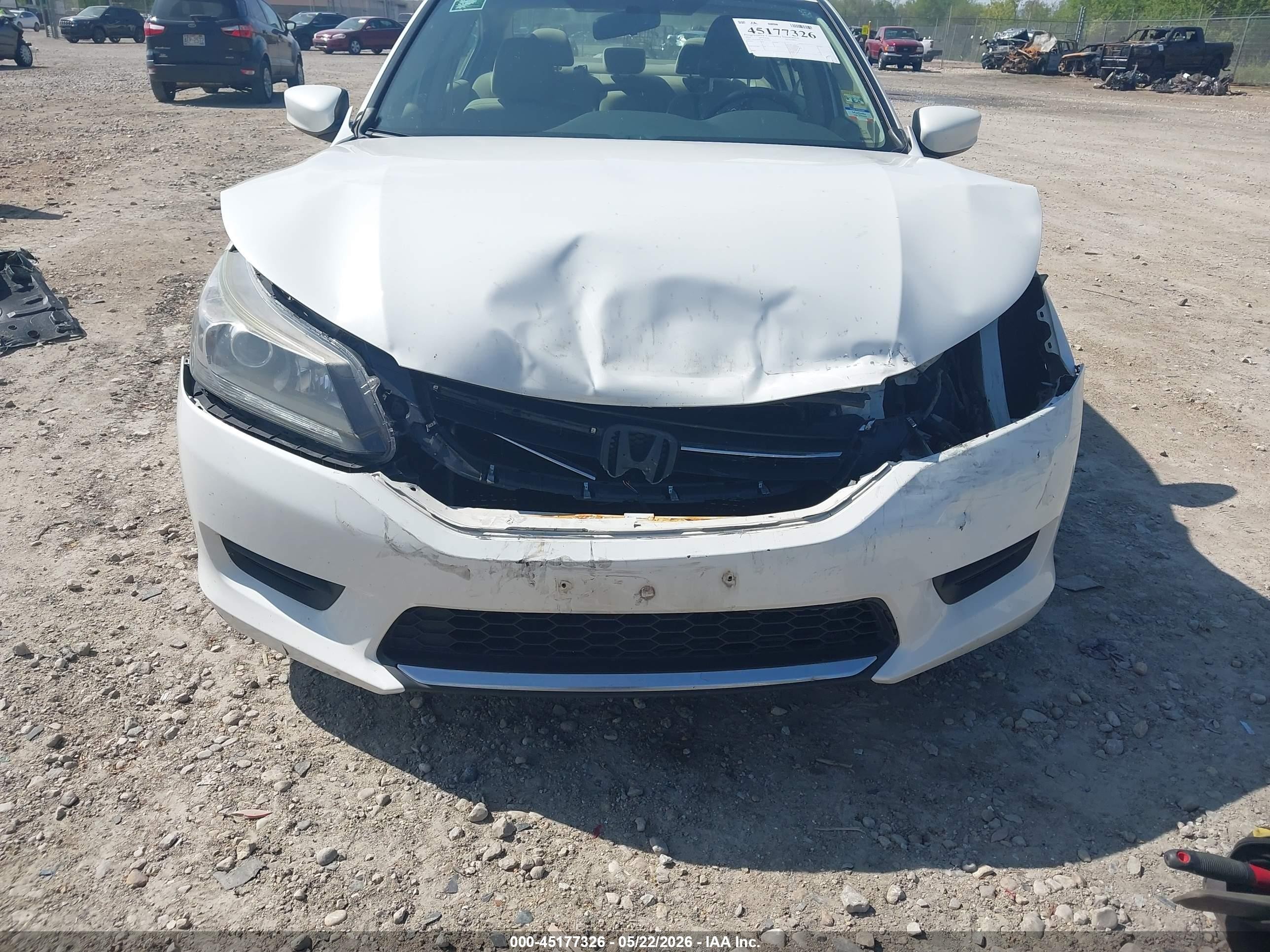 2015 Honda Accord Lx White vin: 1HGCR2F34FA213912