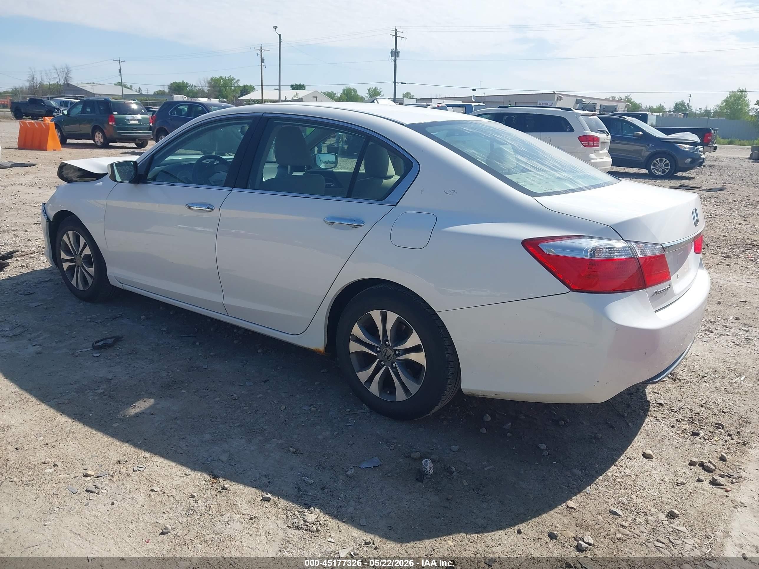 2015 Honda Accord Lx White vin: 1HGCR2F34FA213912
