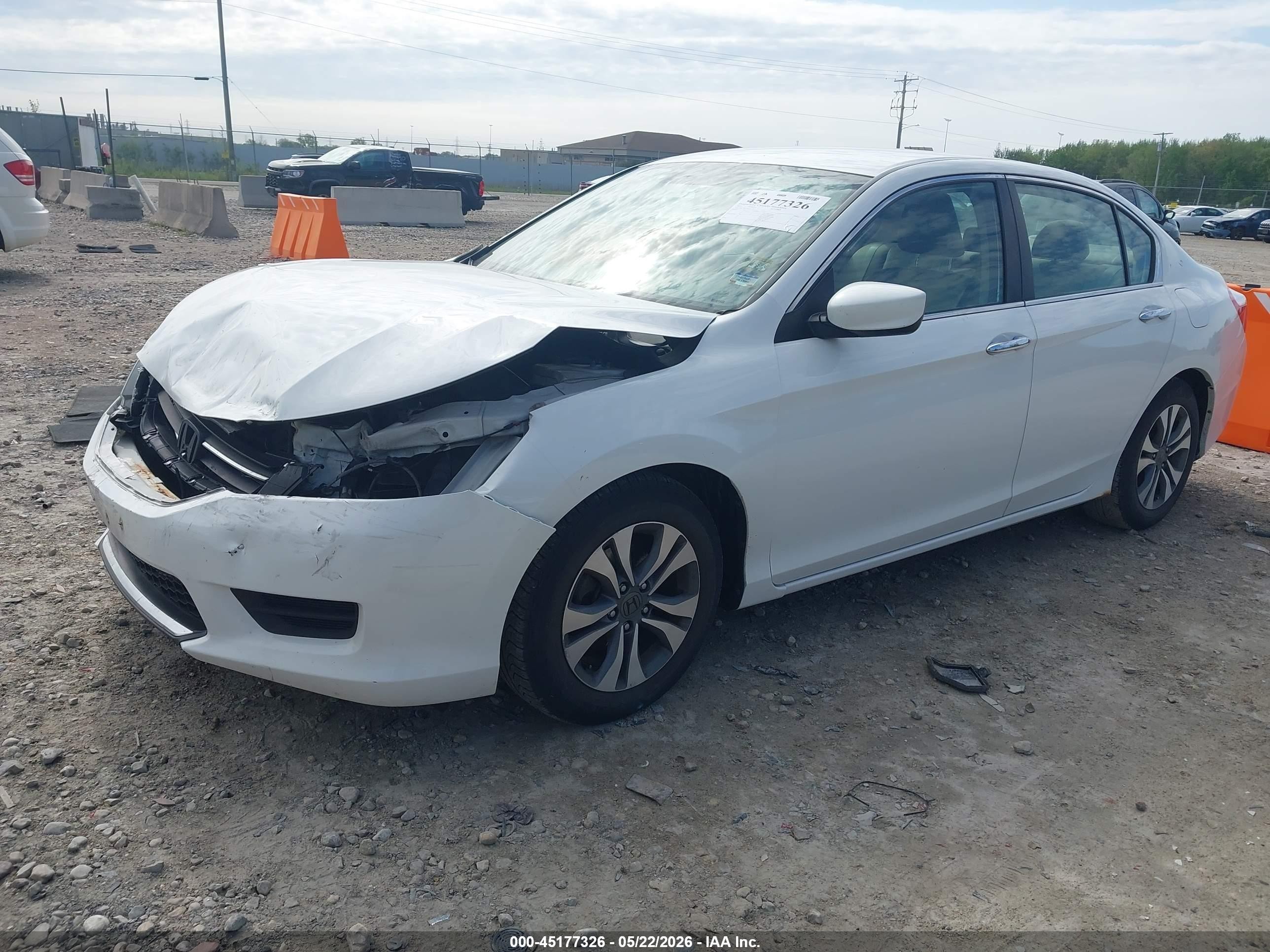 2015 Honda Accord Lx White vin: 1HGCR2F34FA213912