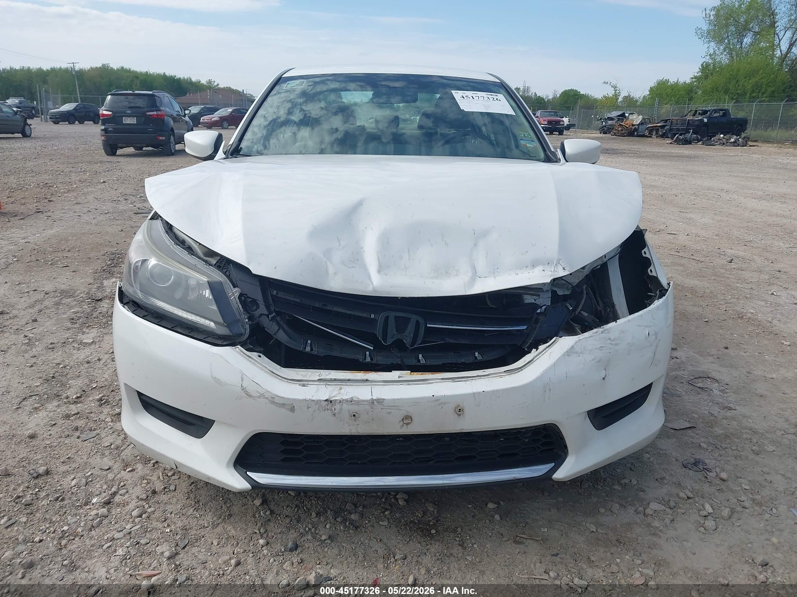 2015 Honda Accord Lx White vin: 1HGCR2F34FA213912
