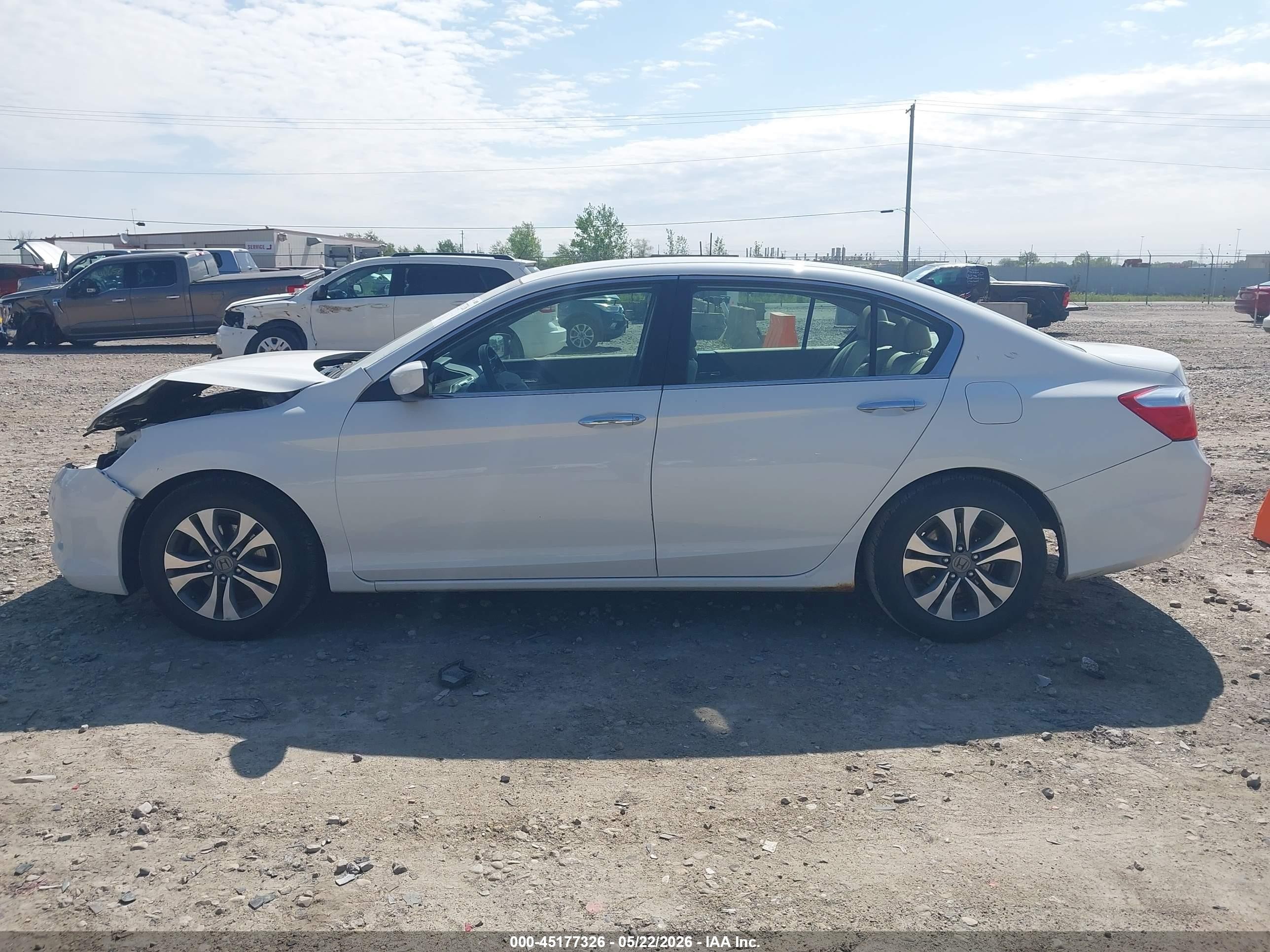 2015 Honda Accord Lx White vin: 1HGCR2F34FA213912