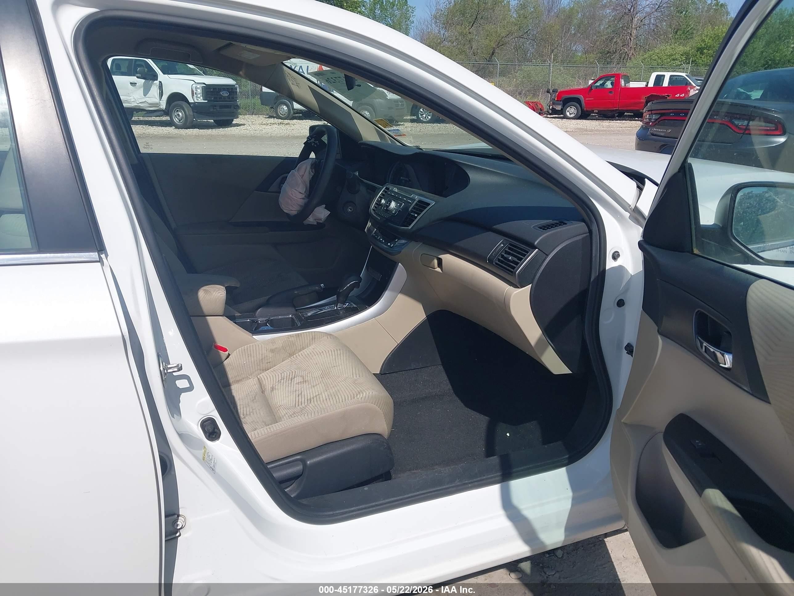 2015 Honda Accord Lx White vin: 1HGCR2F34FA213912