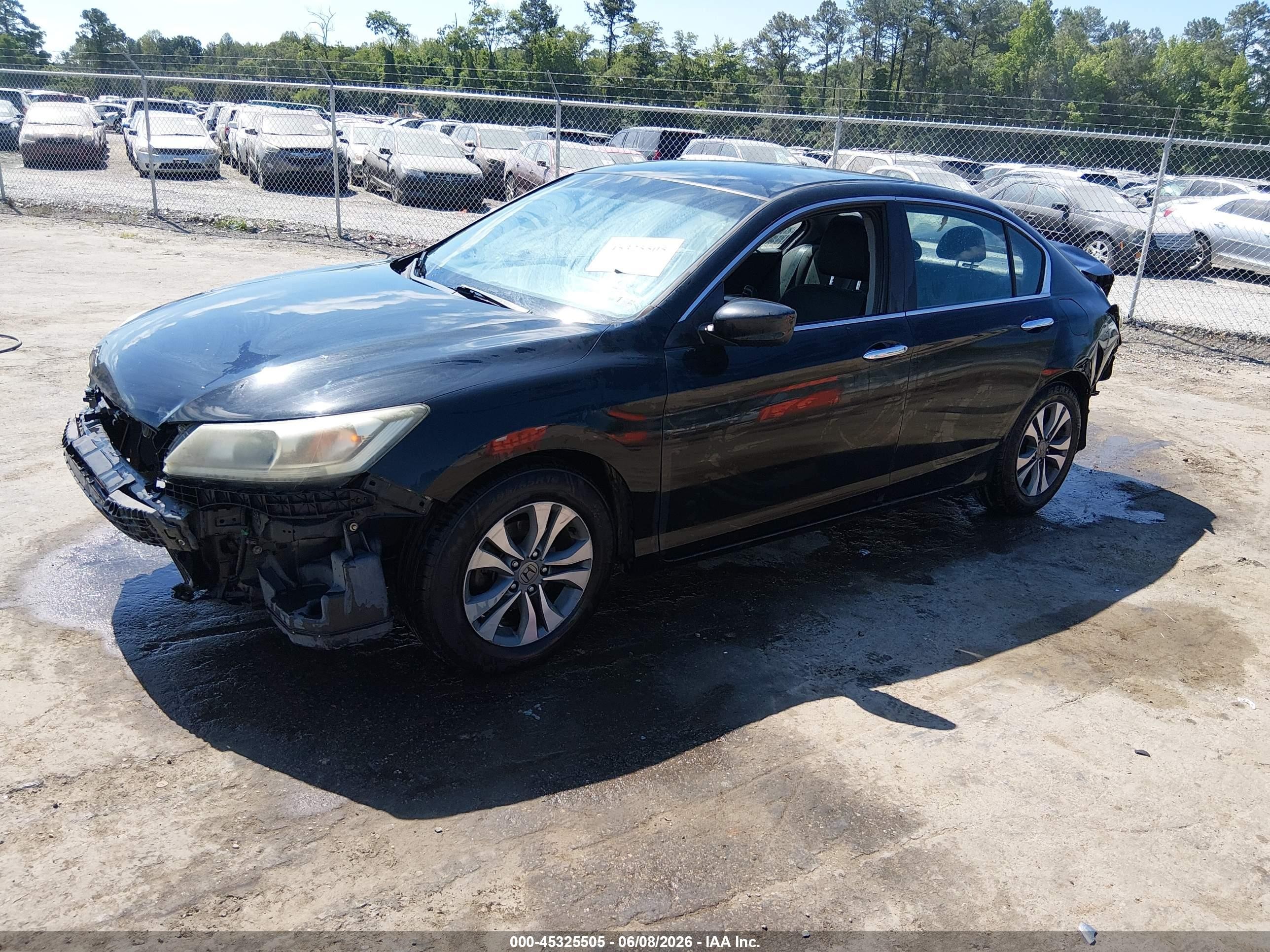 2015 Honda Accord Lx Black vin: 1HGCR2F34FA221637