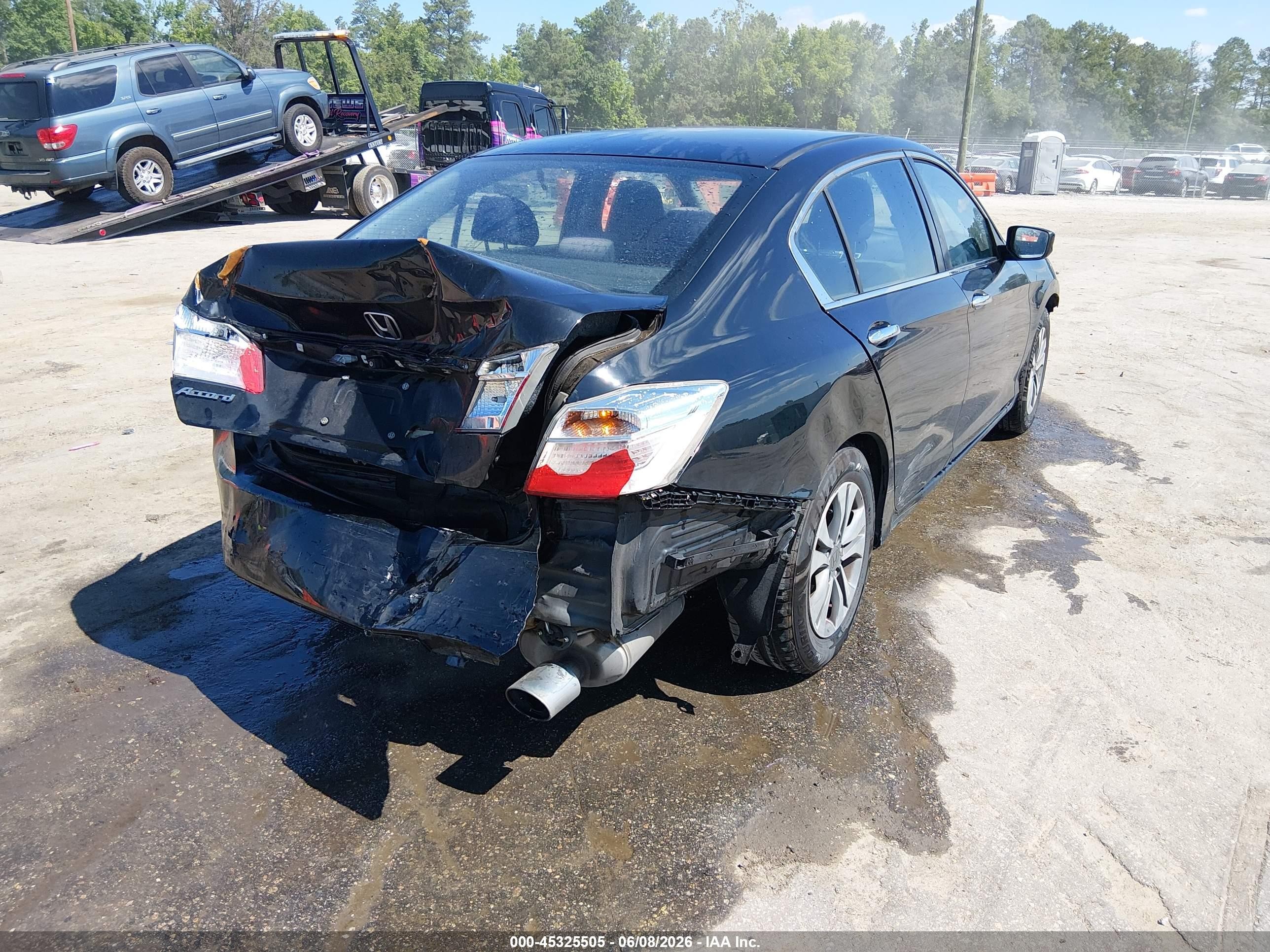 2015 Honda Accord Lx Black vin: 1HGCR2F34FA221637
