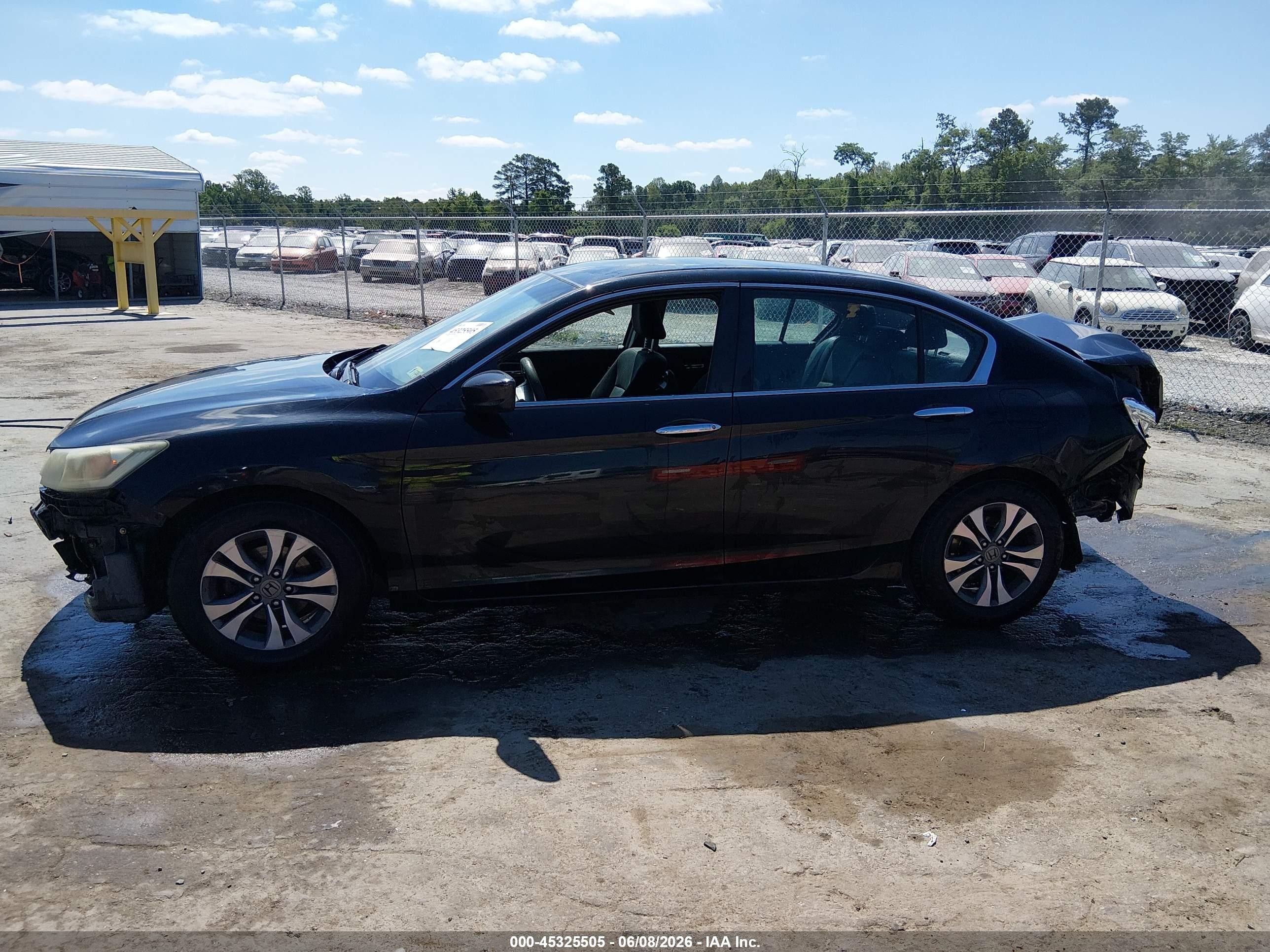2015 Honda Accord Lx Black vin: 1HGCR2F34FA221637