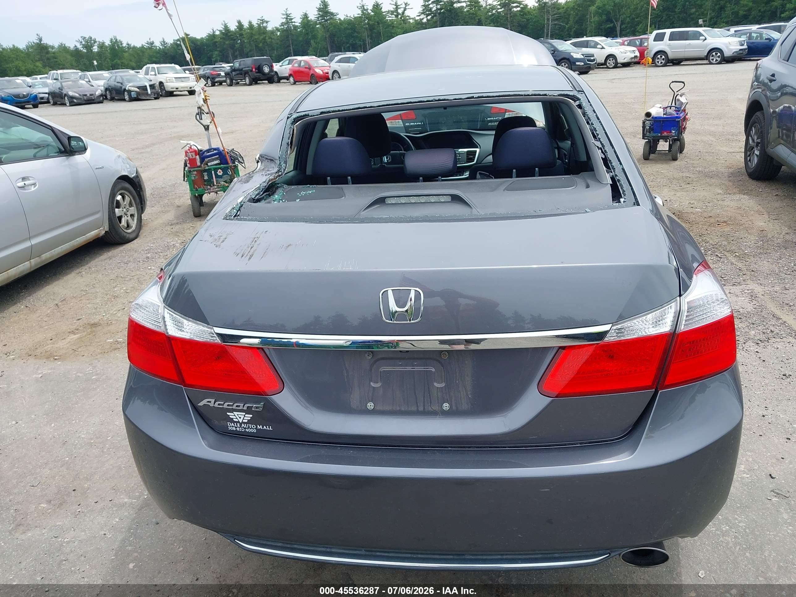 2015 Honda Accord Lx Gray vin: 1HGCR2F34FA236719