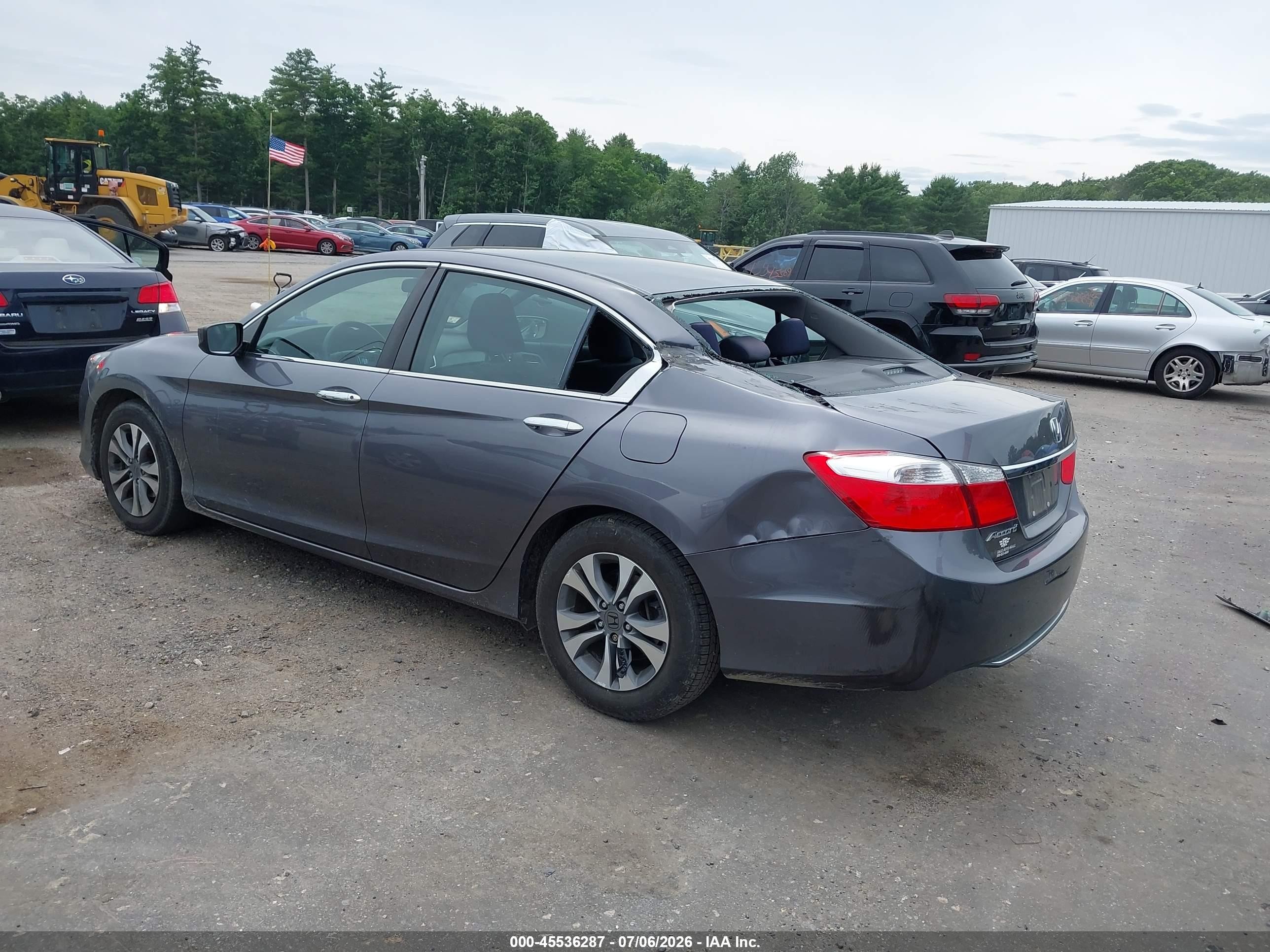 2015 Honda Accord Lx Gray vin: 1HGCR2F34FA236719