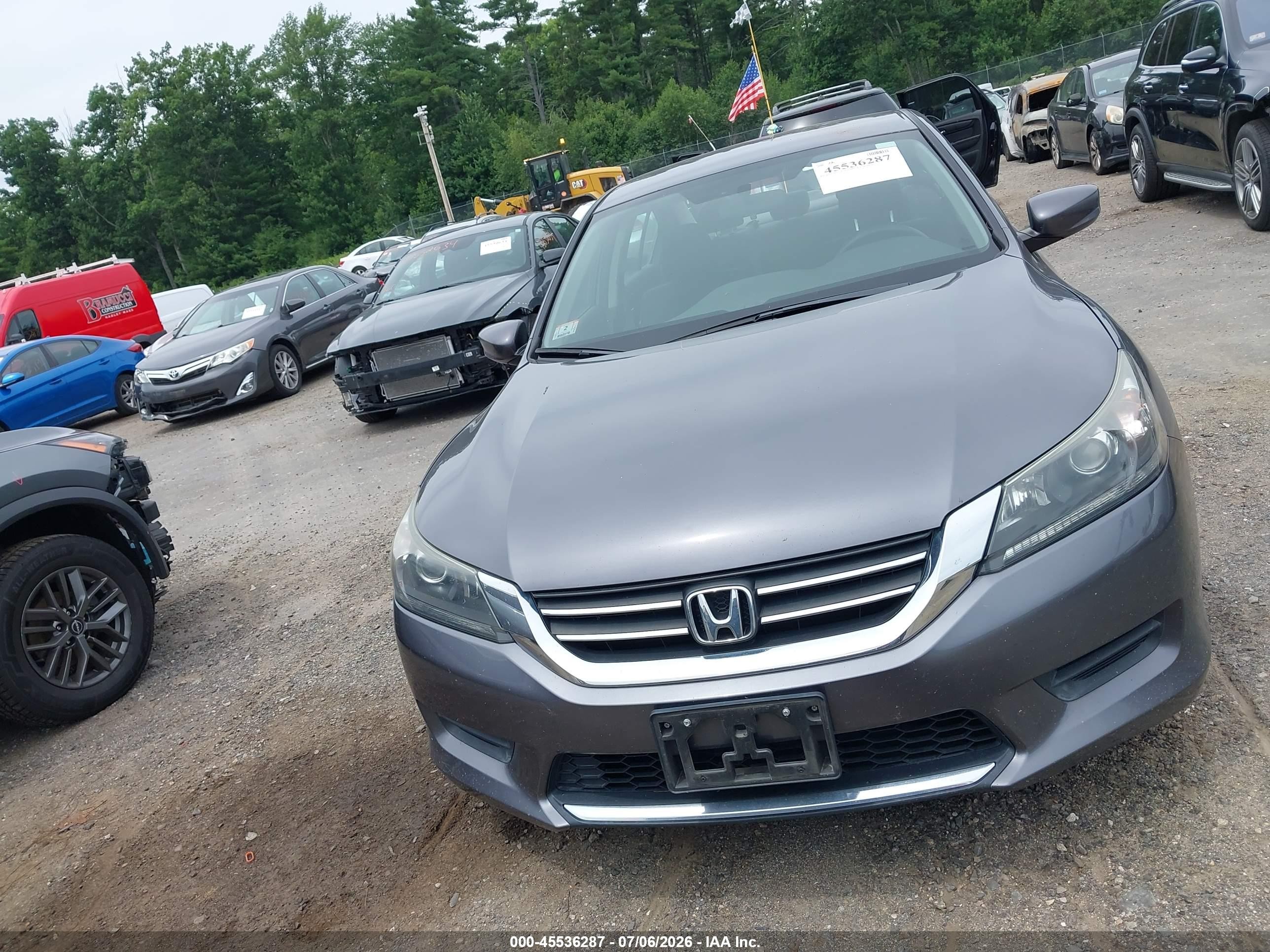2015 Honda Accord Lx Gray vin: 1HGCR2F34FA236719