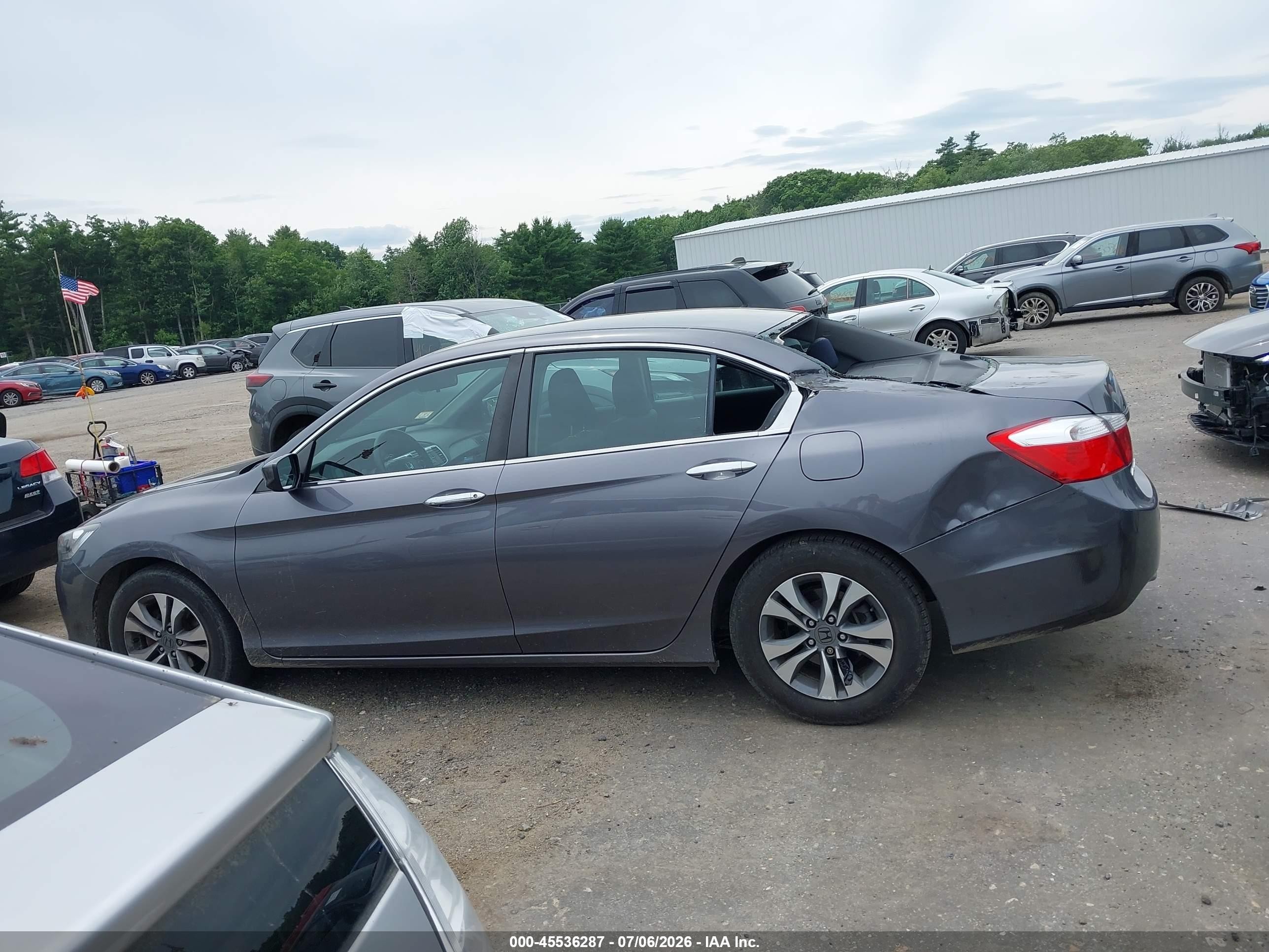 2015 Honda Accord Lx Gray vin: 1HGCR2F34FA236719