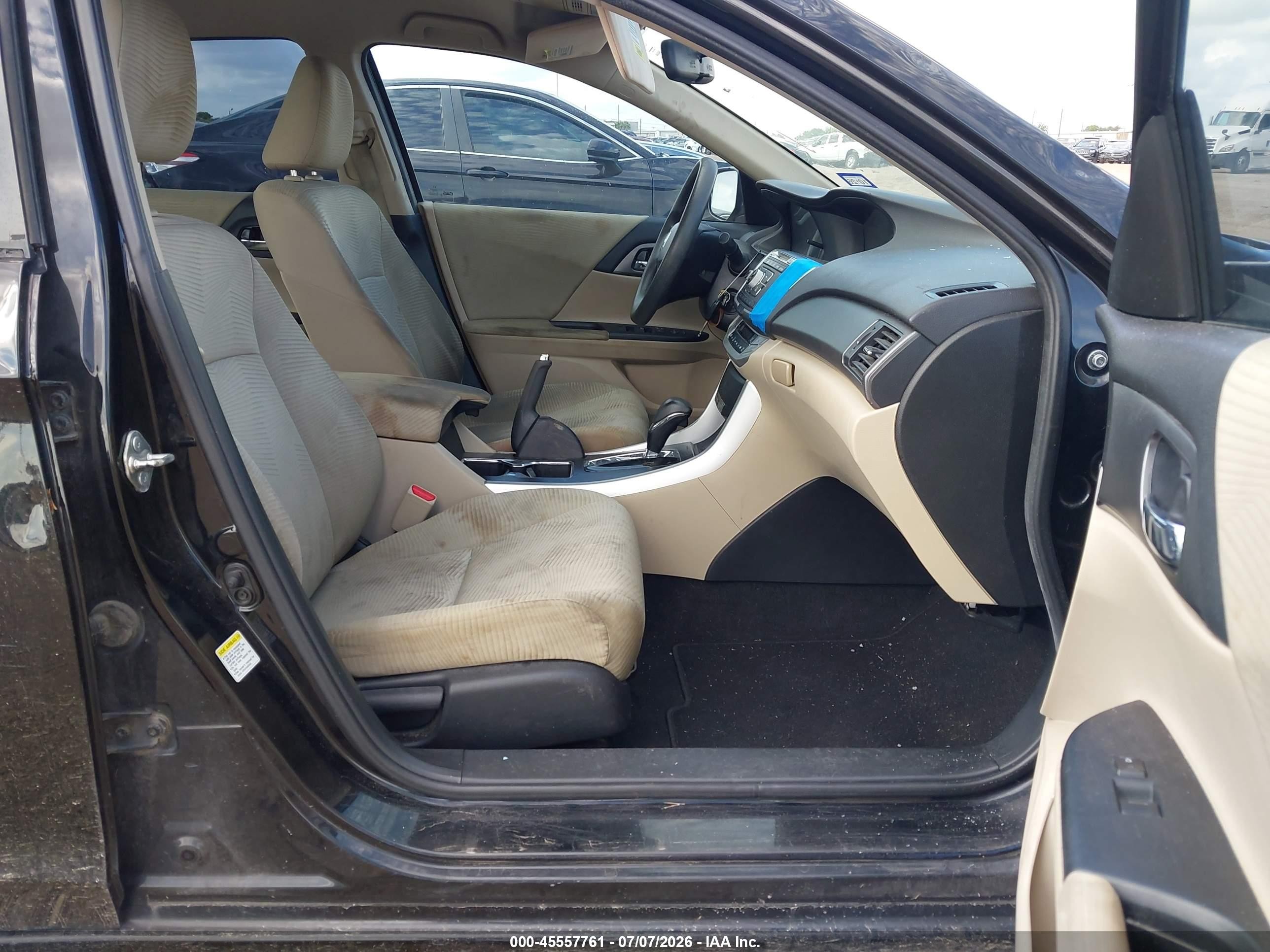 2015 Honda Accord Lx Black vin: 1HGCR2F34FA243363