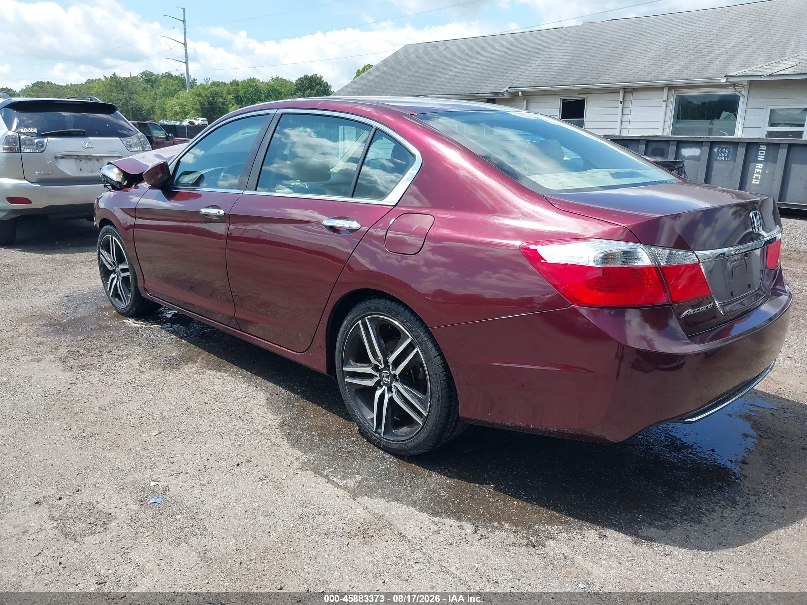 2015 Honda Accord Lx Бордовый vin: 1HGCR2F34FA251320