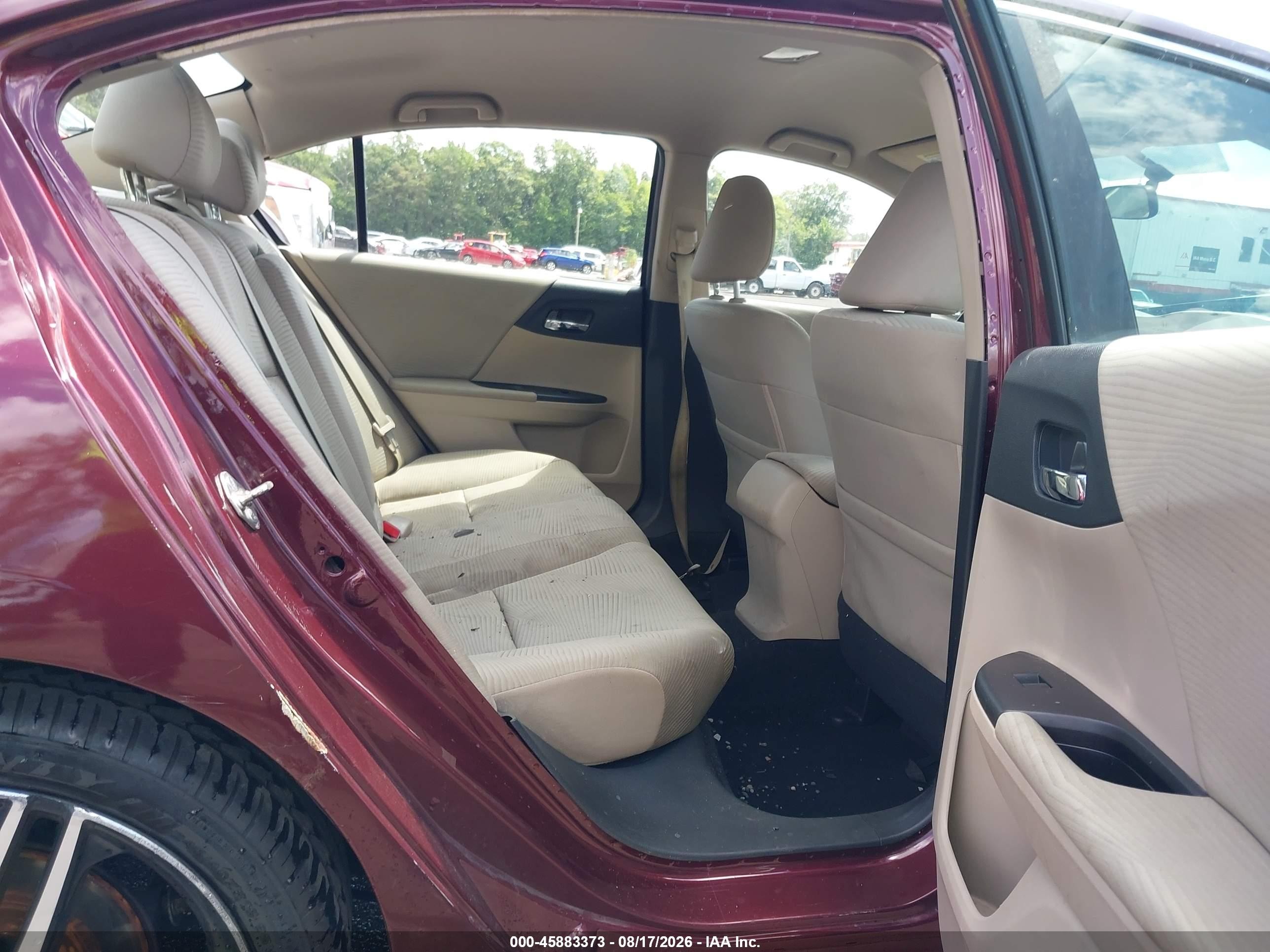 2015 Honda Accord Lx Бордовый vin: 1HGCR2F34FA251320
