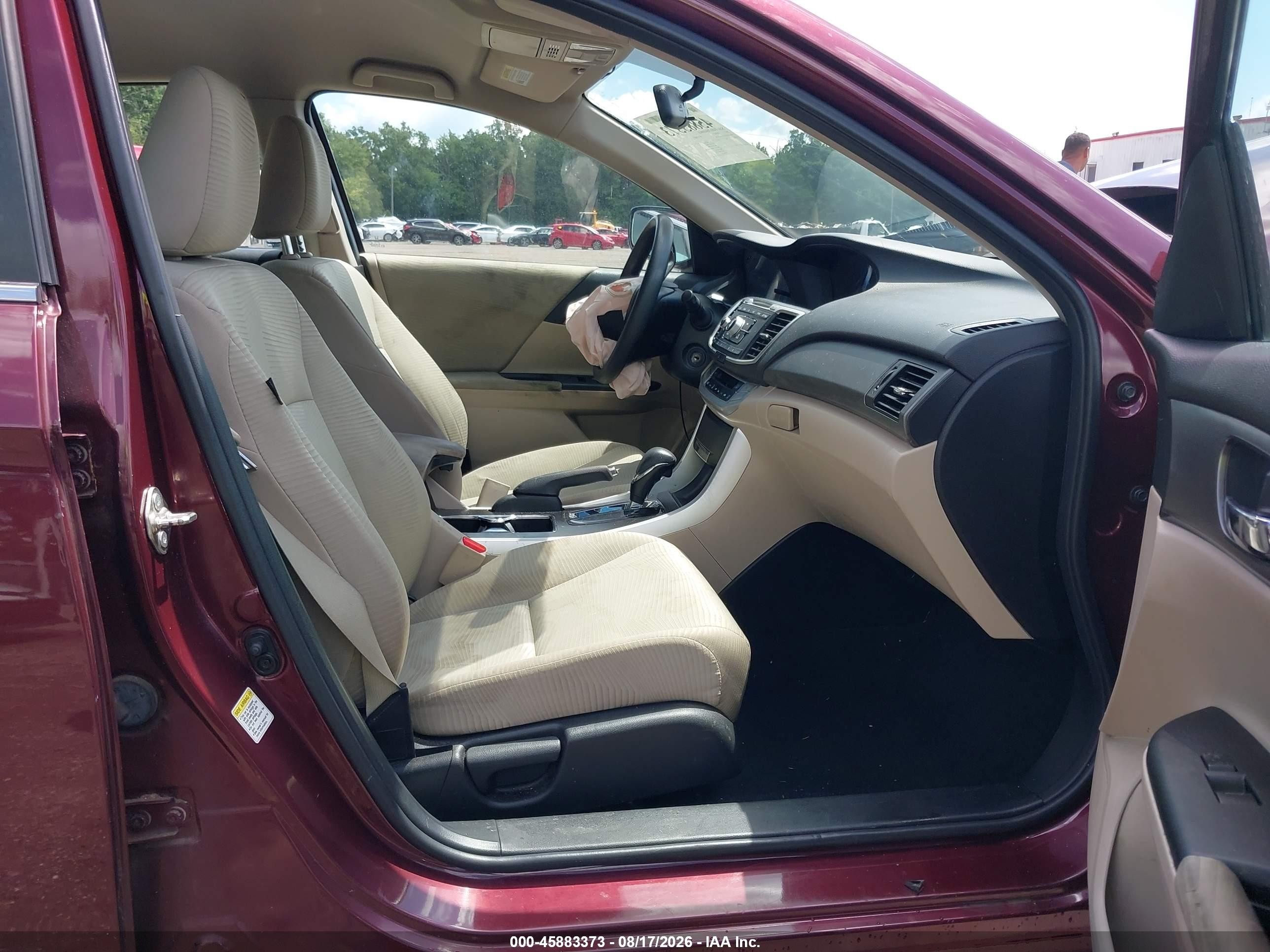 2015 Honda Accord Lx Бордовый vin: 1HGCR2F34FA251320