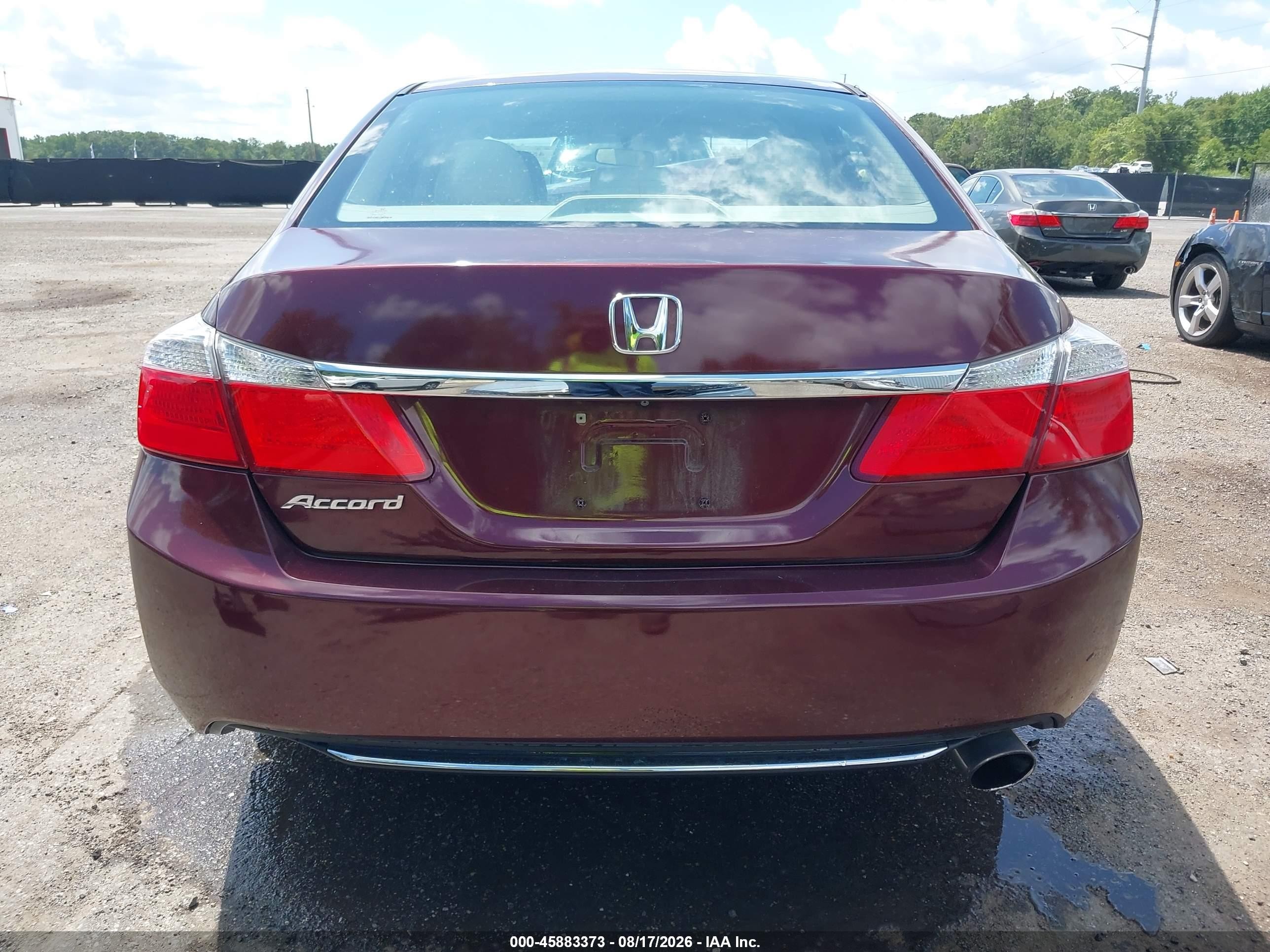2015 Honda Accord Lx Бордовый vin: 1HGCR2F34FA251320