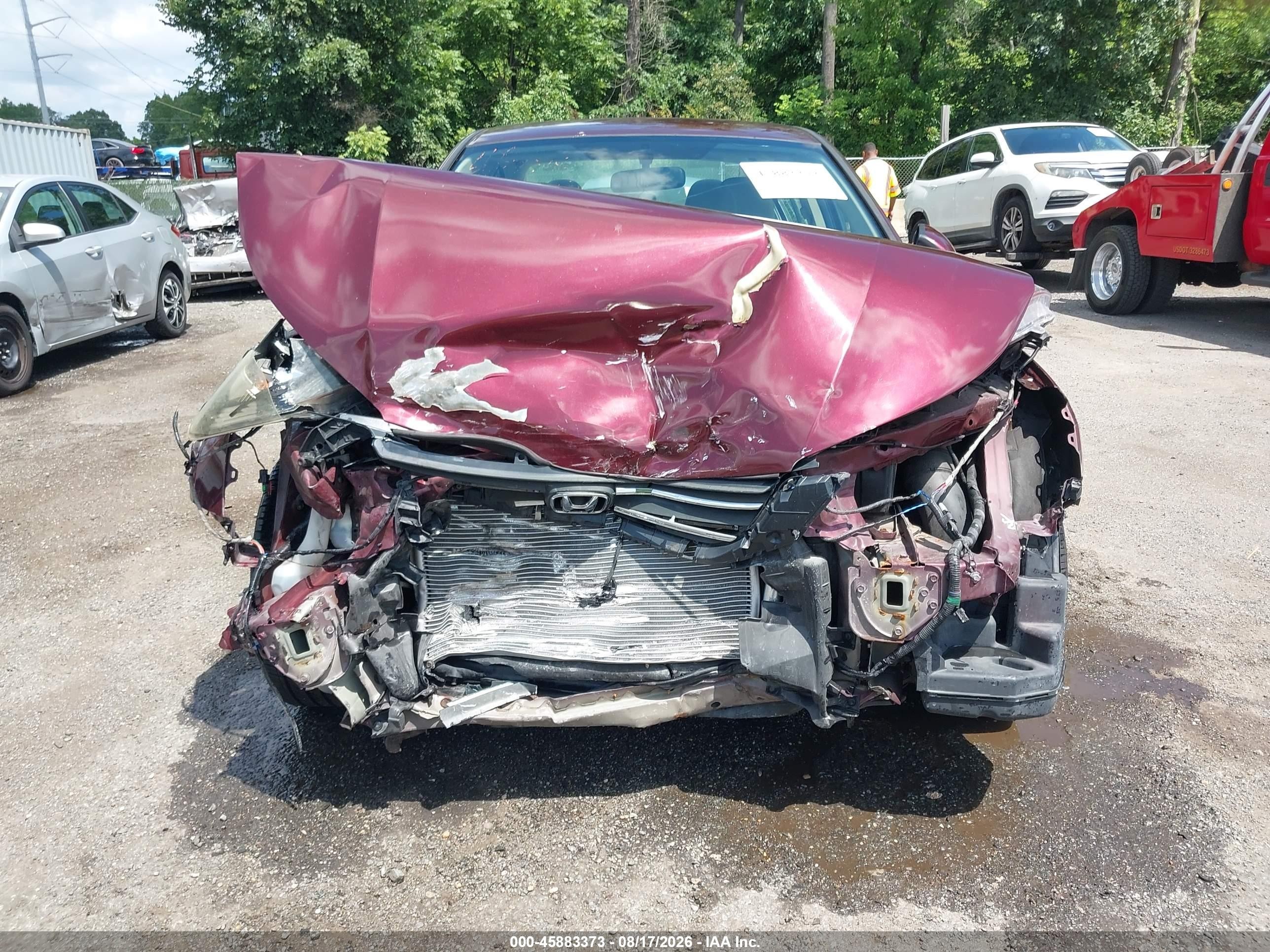 2015 Honda Accord Lx Бордовый vin: 1HGCR2F34FA251320