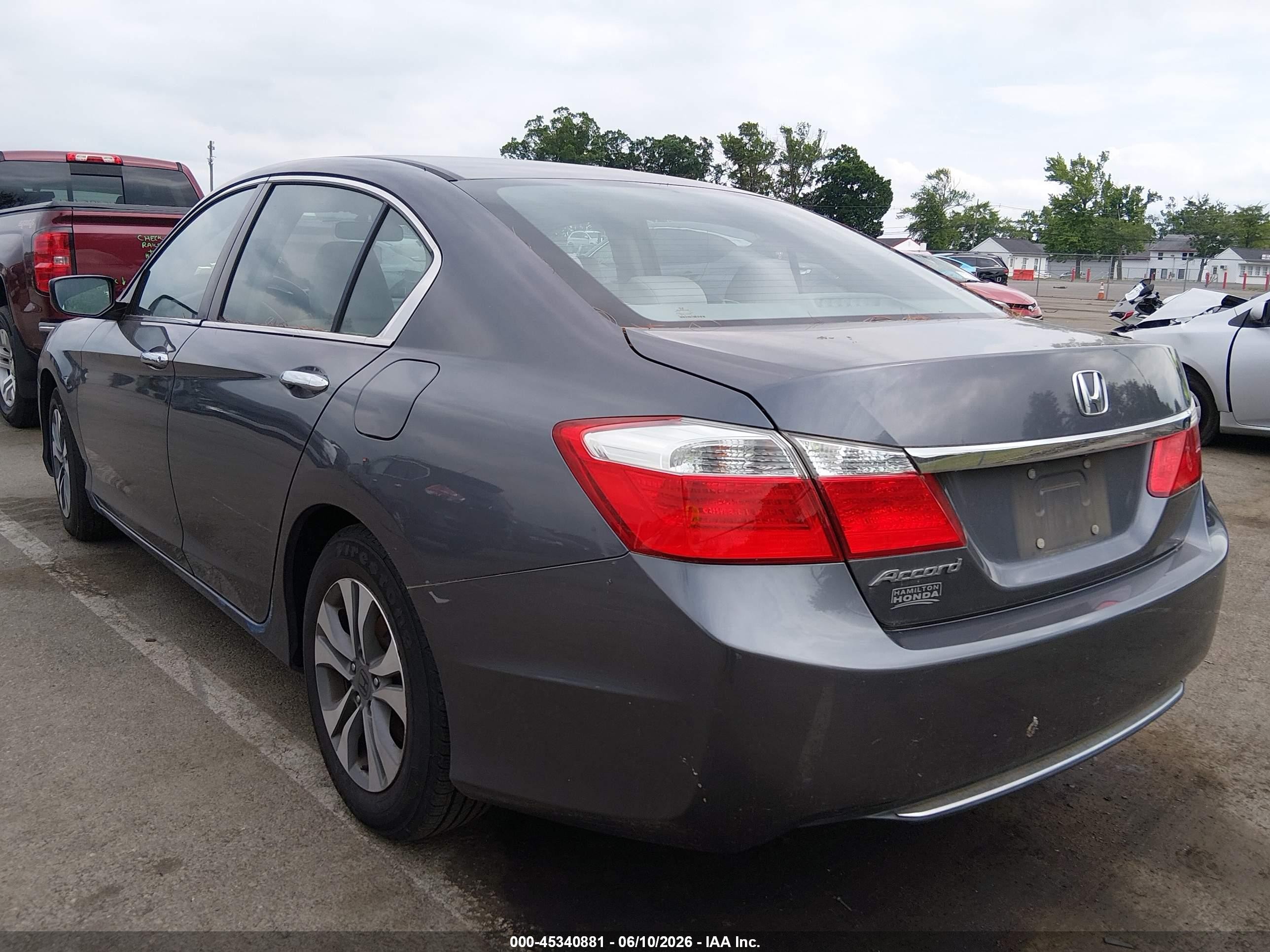 2015 Honda Accord Lx Gray vin: 1HGCR2F34FA261569