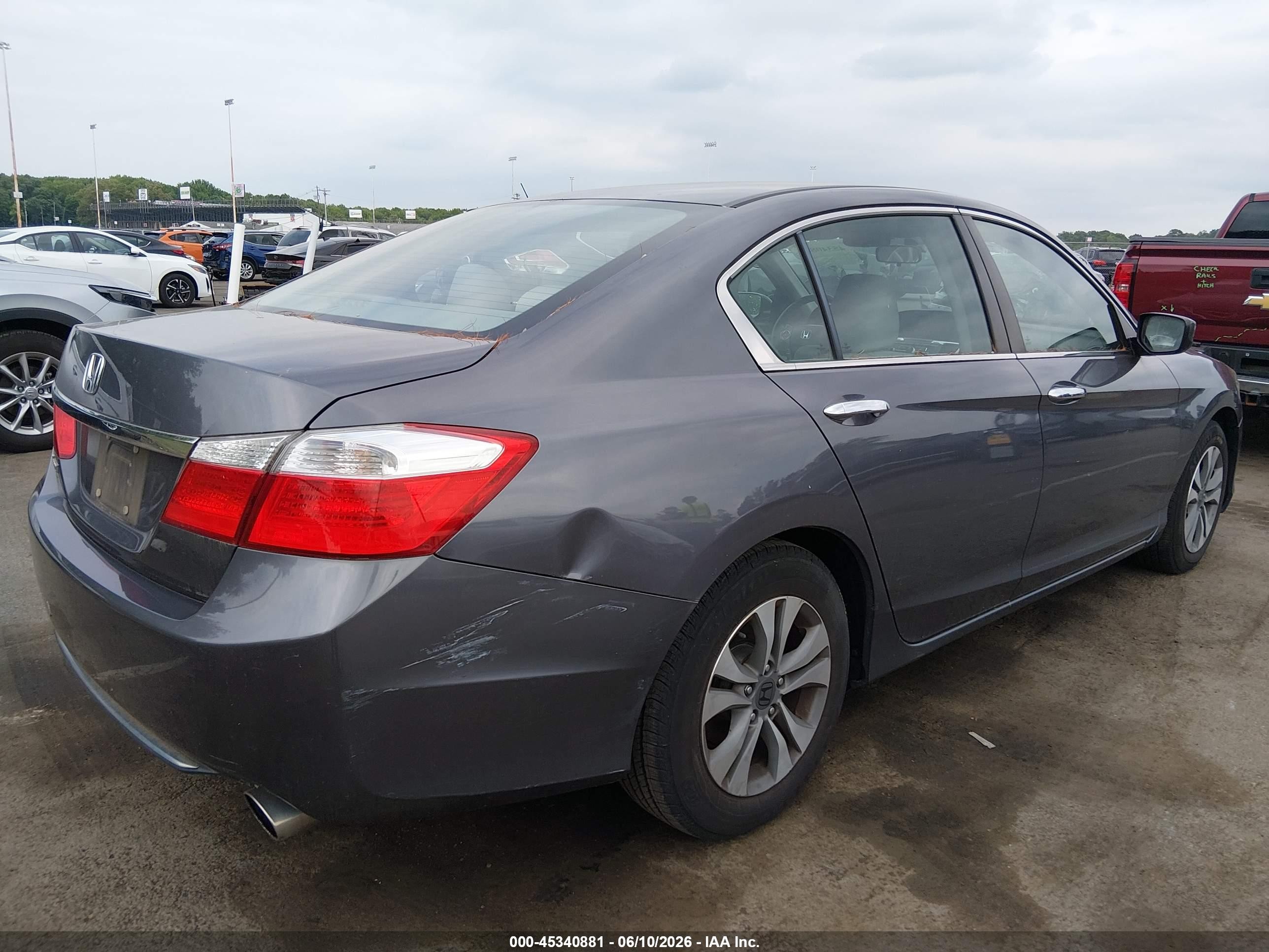2015 Honda Accord Lx Gray vin: 1HGCR2F34FA261569