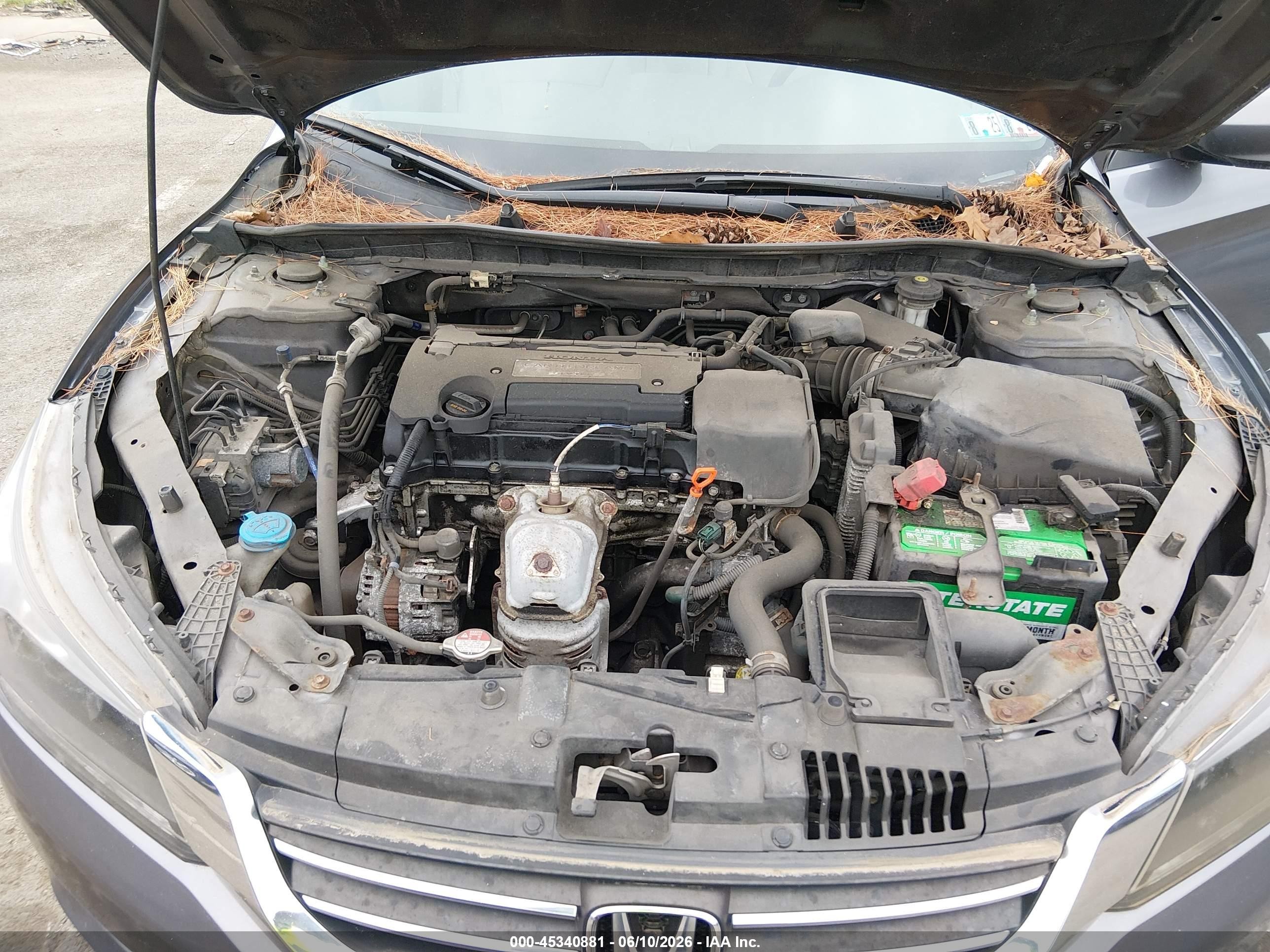 2015 Honda Accord Lx Gray vin: 1HGCR2F34FA261569