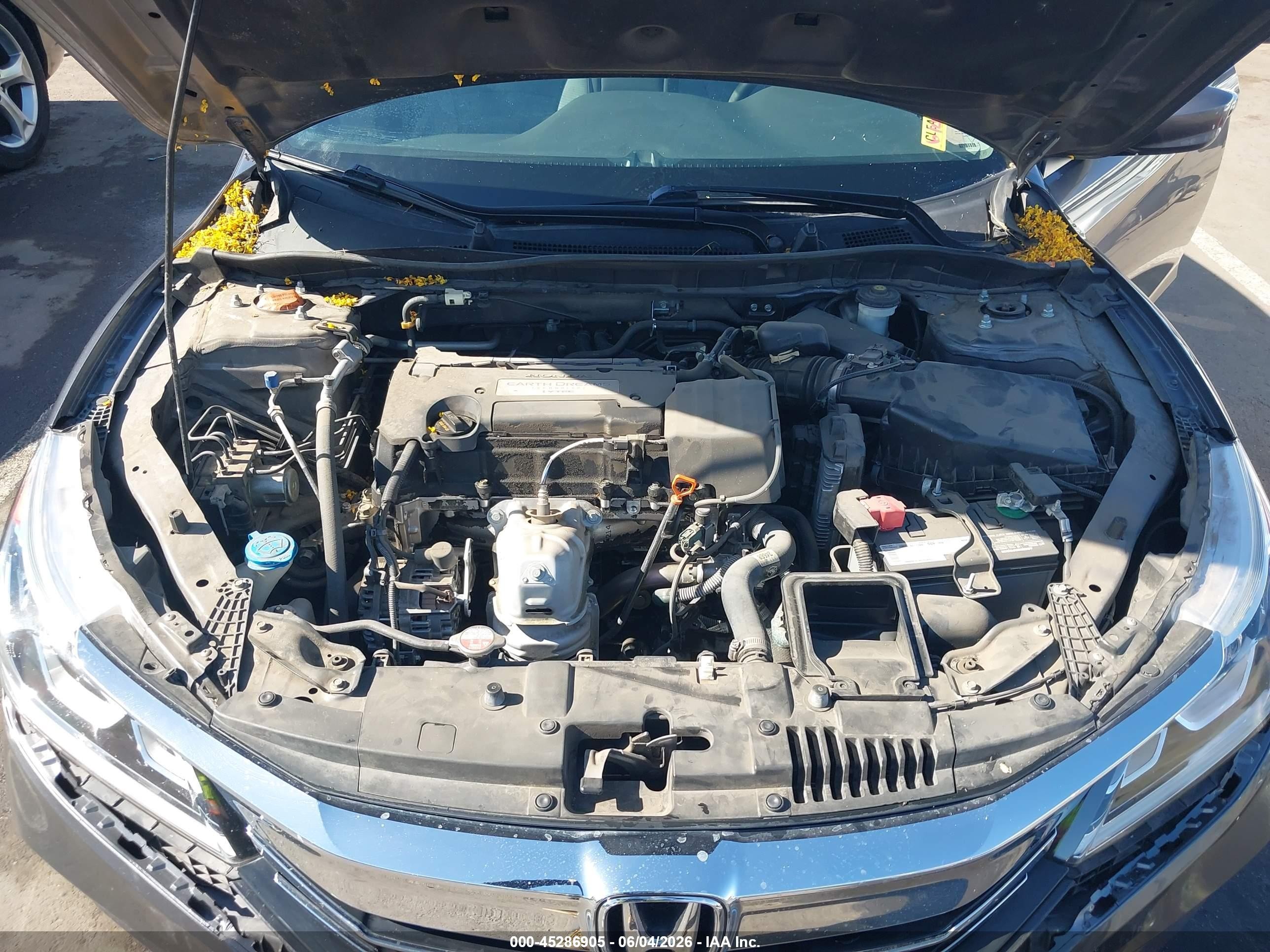 2016 Honda Accord Lx Gray vin: 1HGCR2F34GA017437