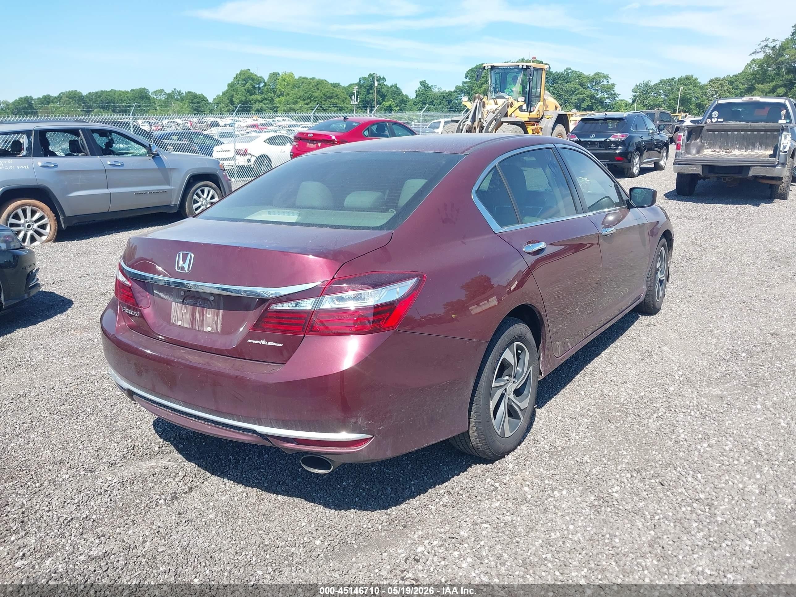 2016 Honda Accord Lx Maroon vin: 1HGCR2F34GA168326