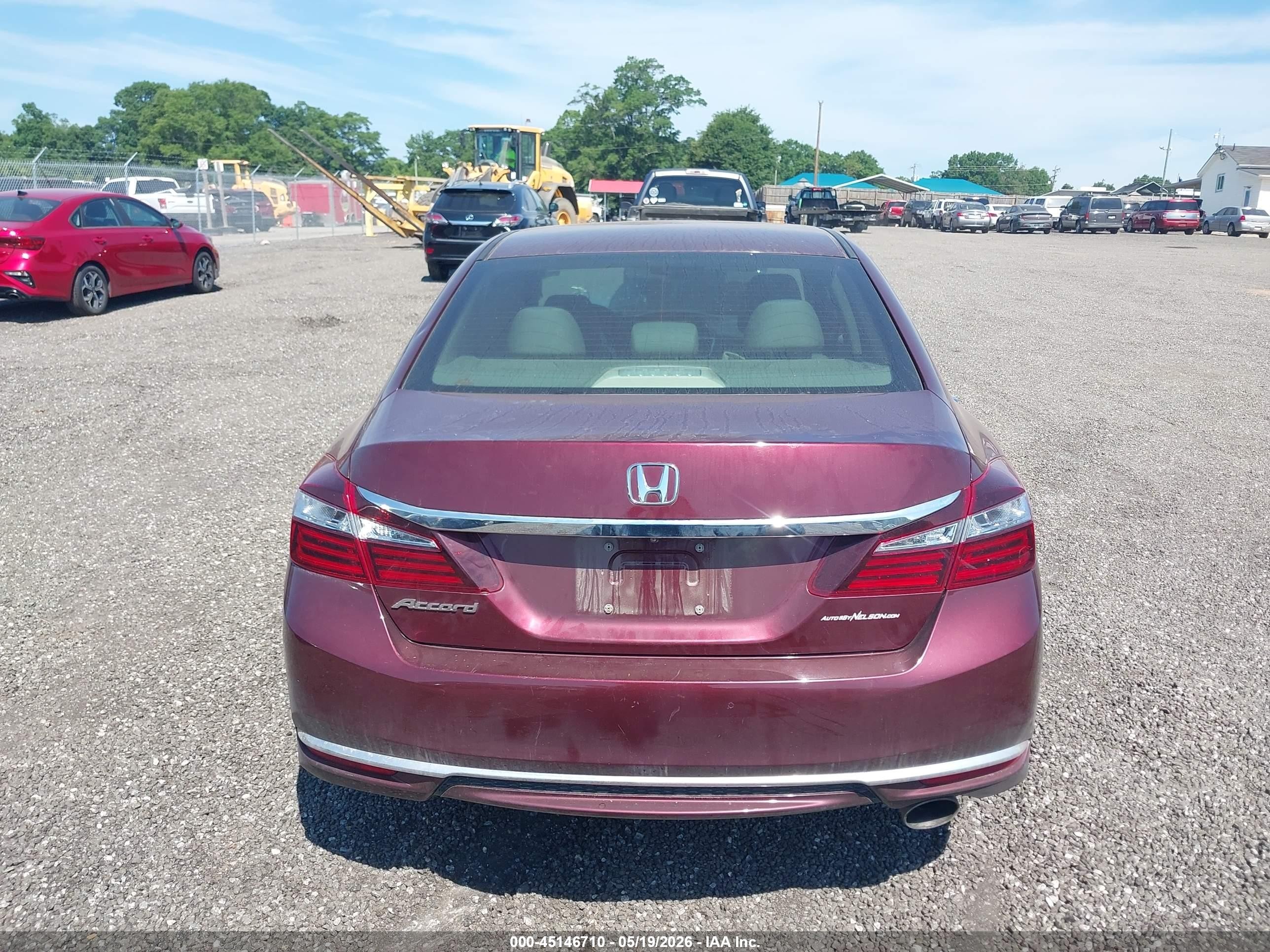 2016 Honda Accord Lx Maroon vin: 1HGCR2F34GA168326