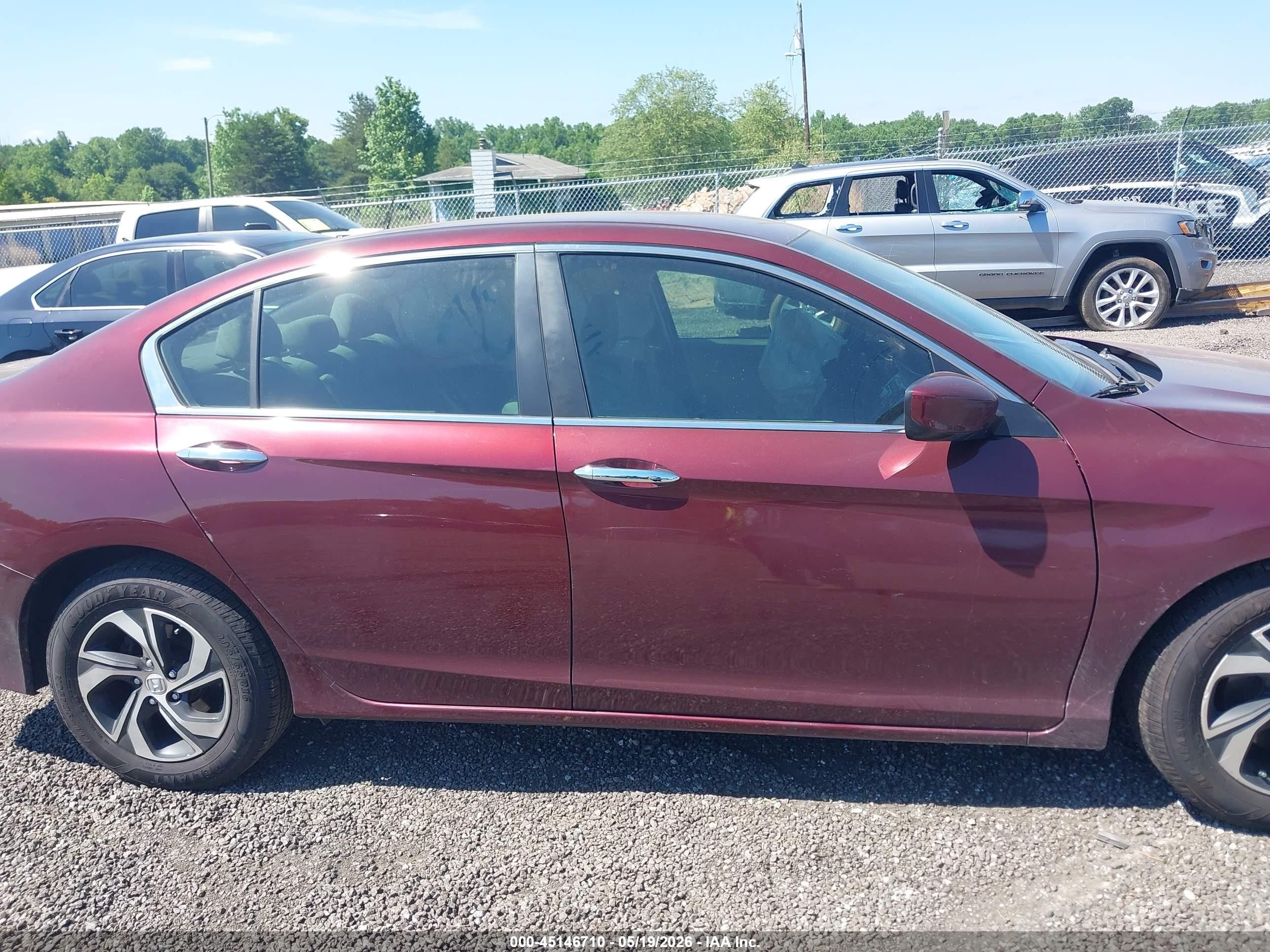 2016 Honda Accord Lx Maroon vin: 1HGCR2F34GA168326