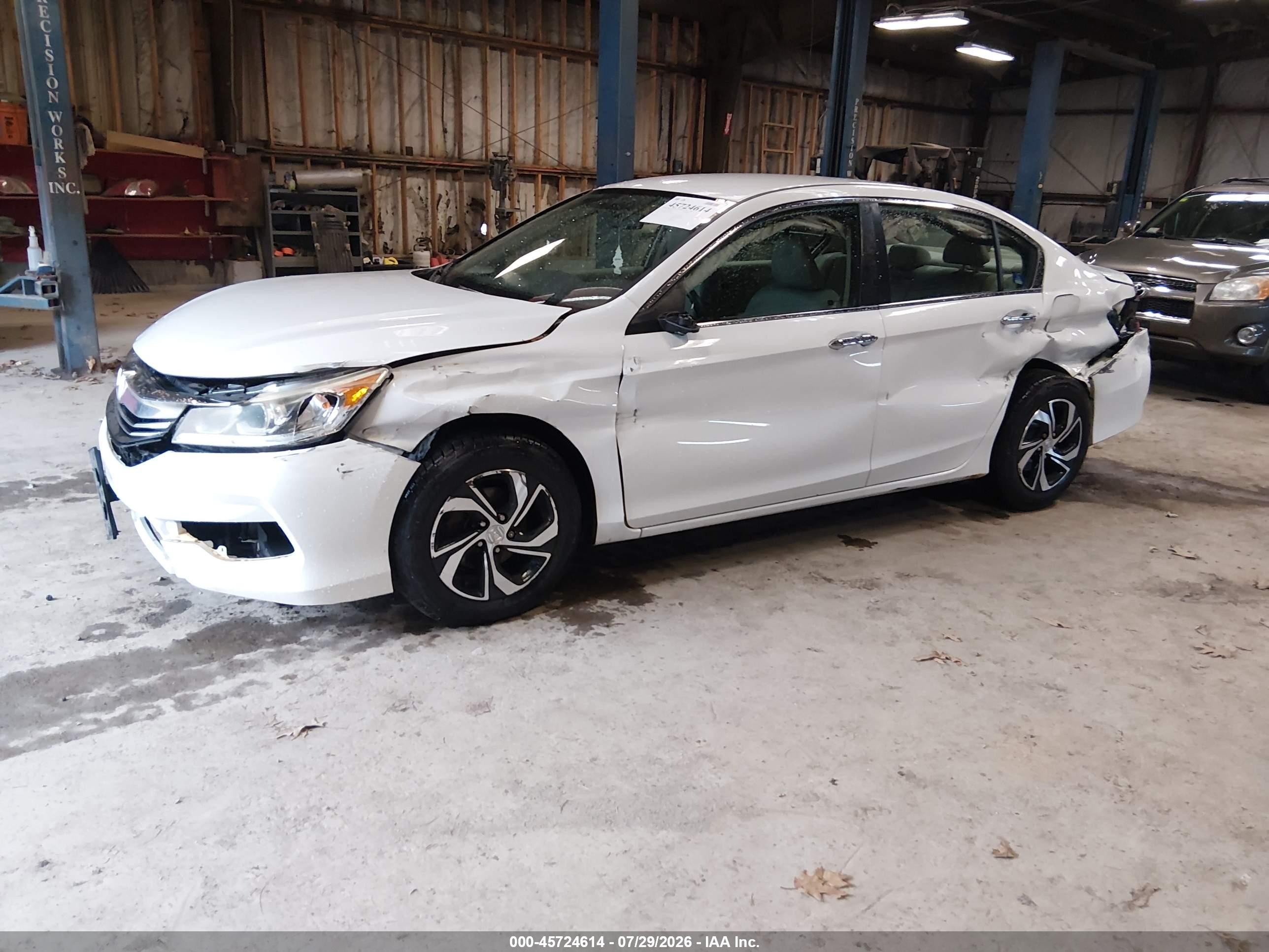 2017 Honda Accord Lx Белый vin: 1HGCR2F34HA080989