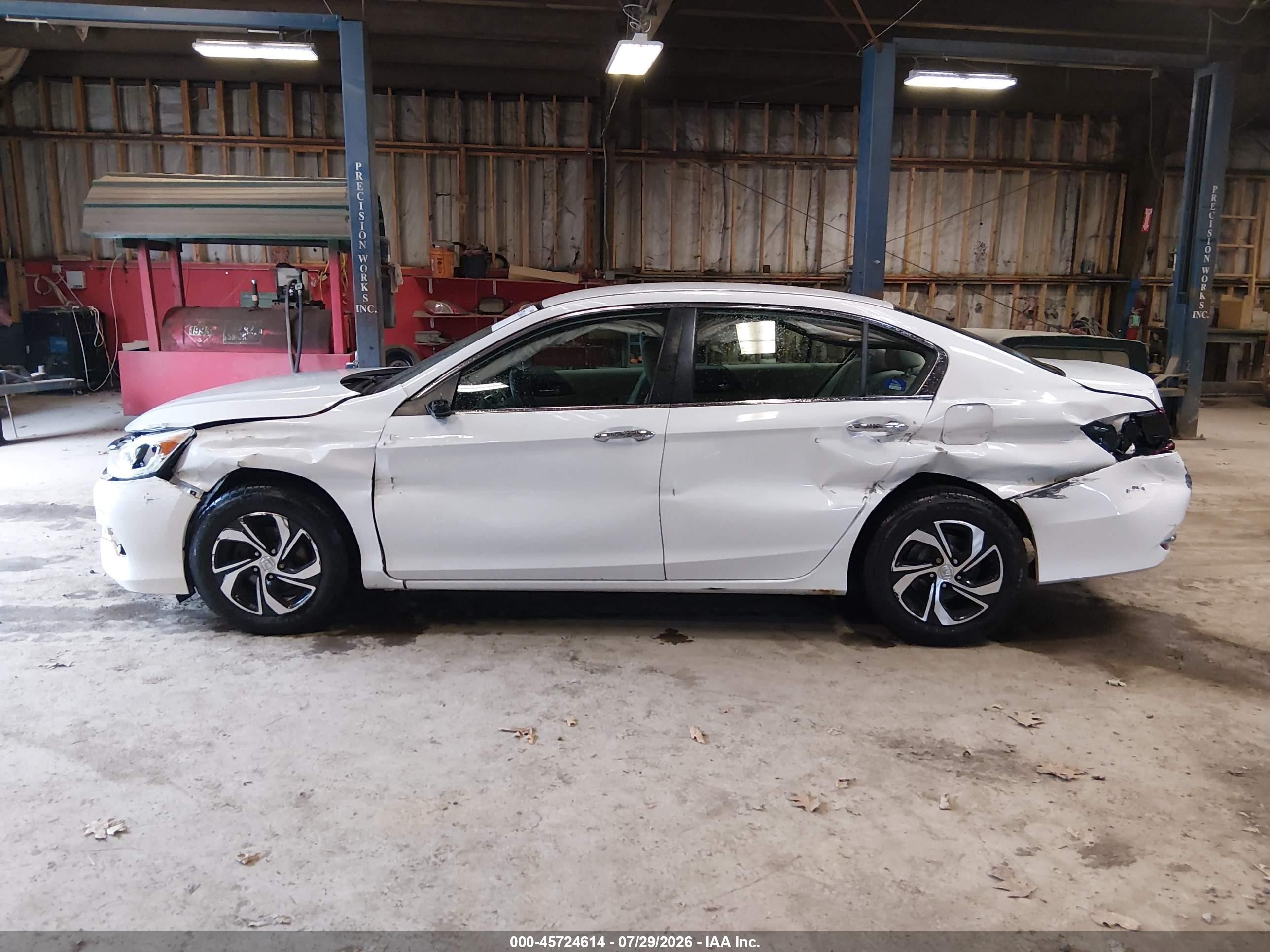 2017 Honda Accord Lx Белый vin: 1HGCR2F34HA080989