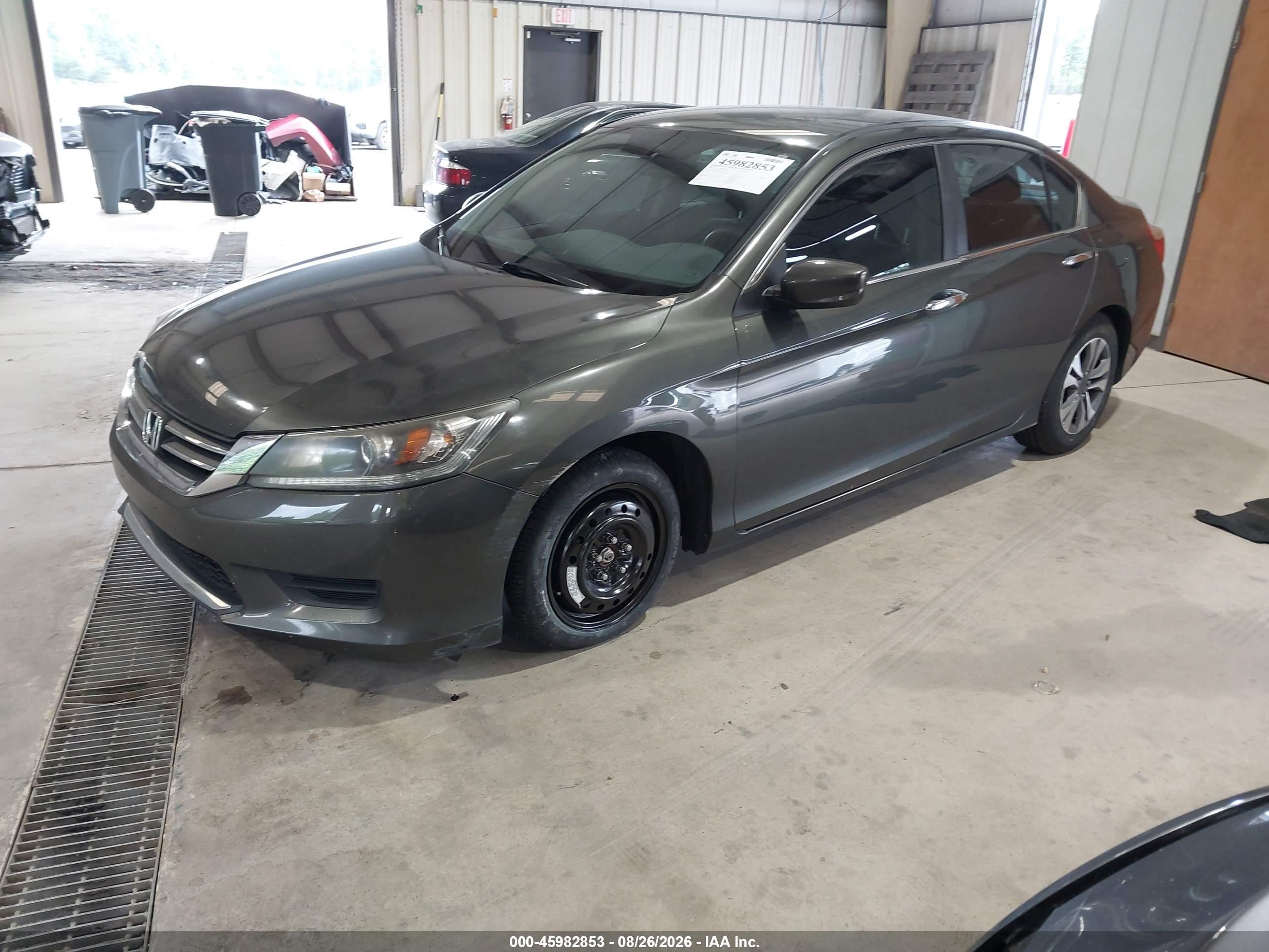 2013 Honda Accord Lx Gray vin: 1HGCR2F35DA031956