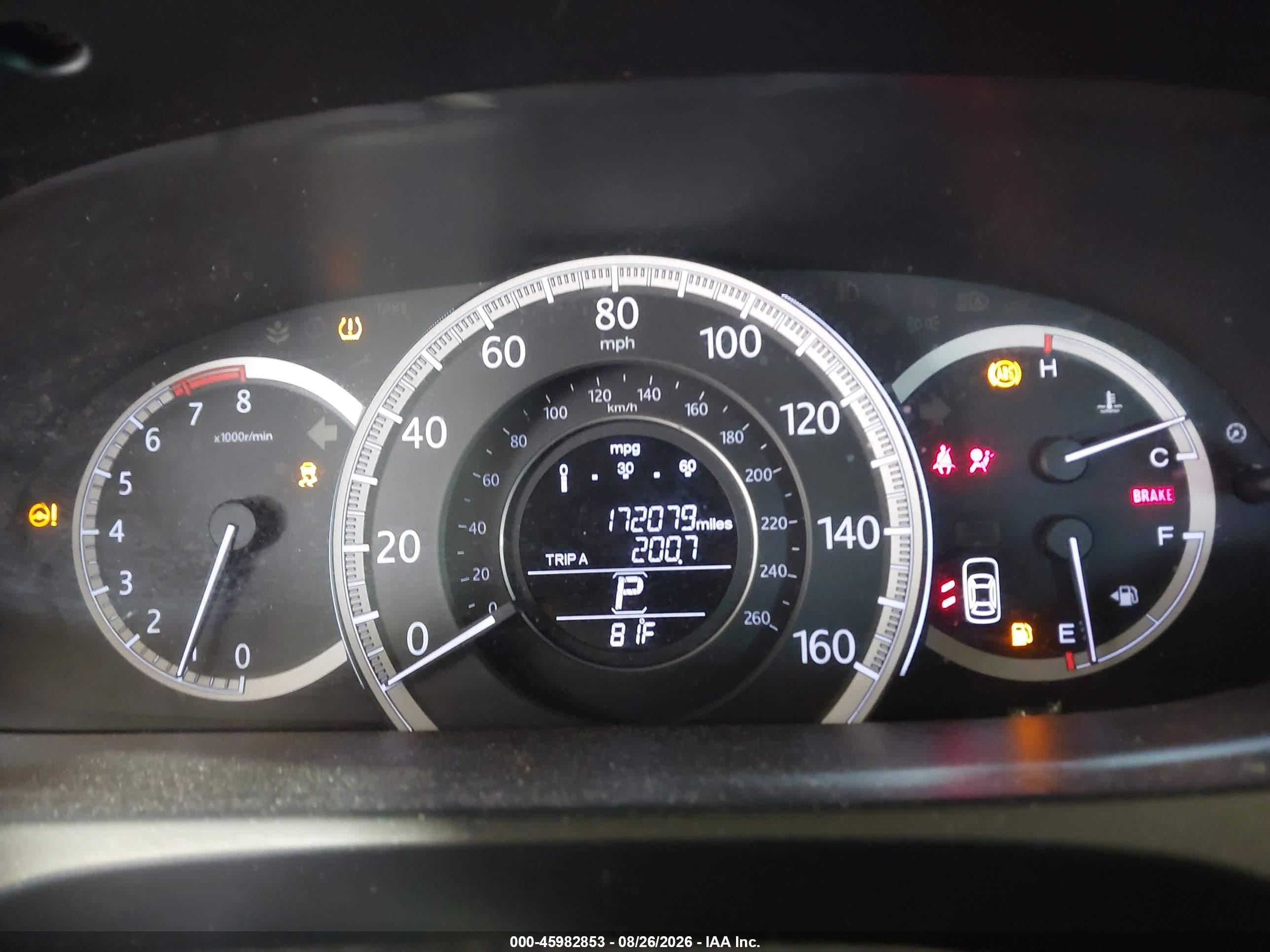 2013 Honda Accord Lx Gray vin: 1HGCR2F35DA031956
