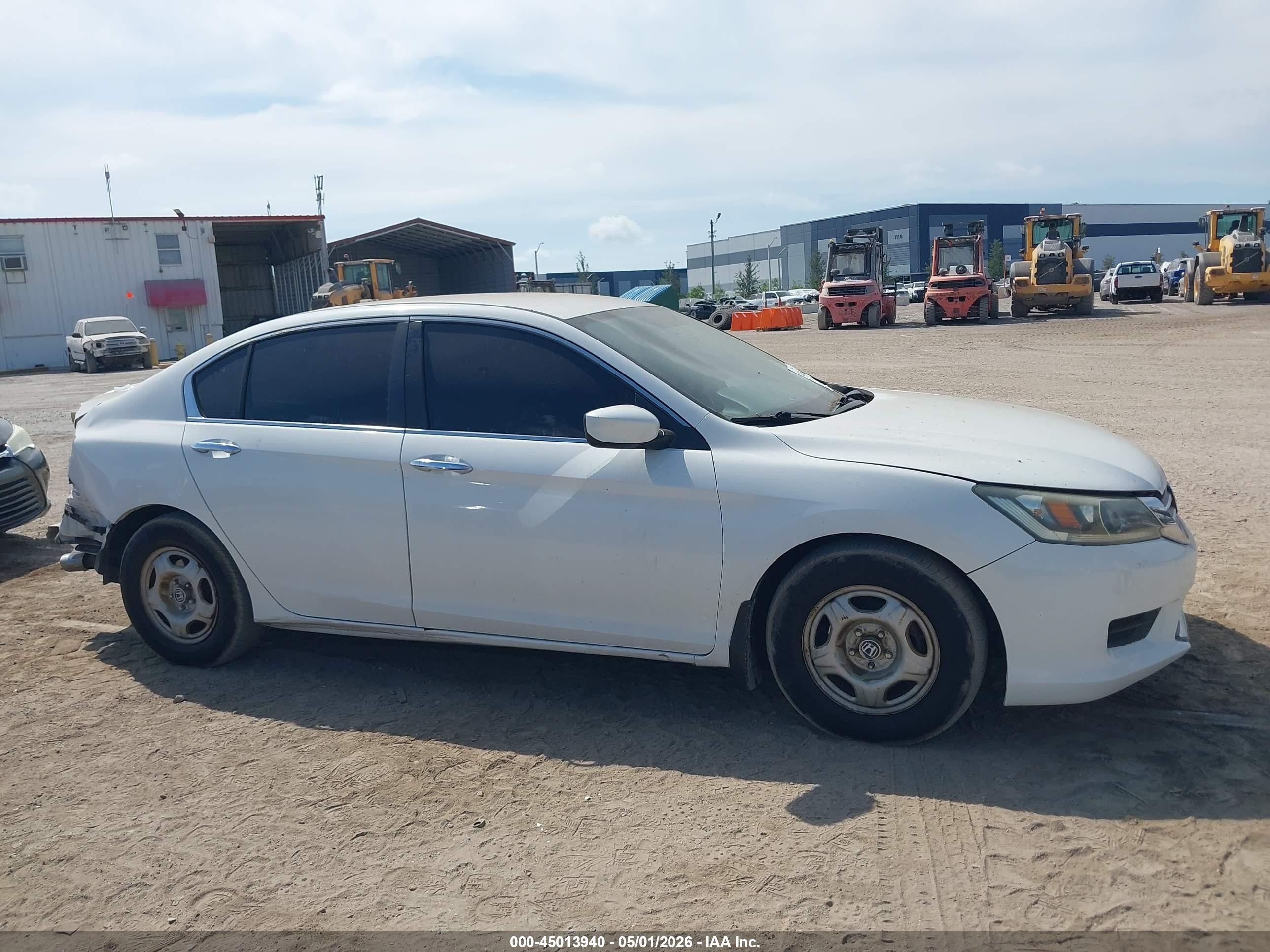 2013 Honda Accord Lx White vin: 1HGCR2F35DA073379