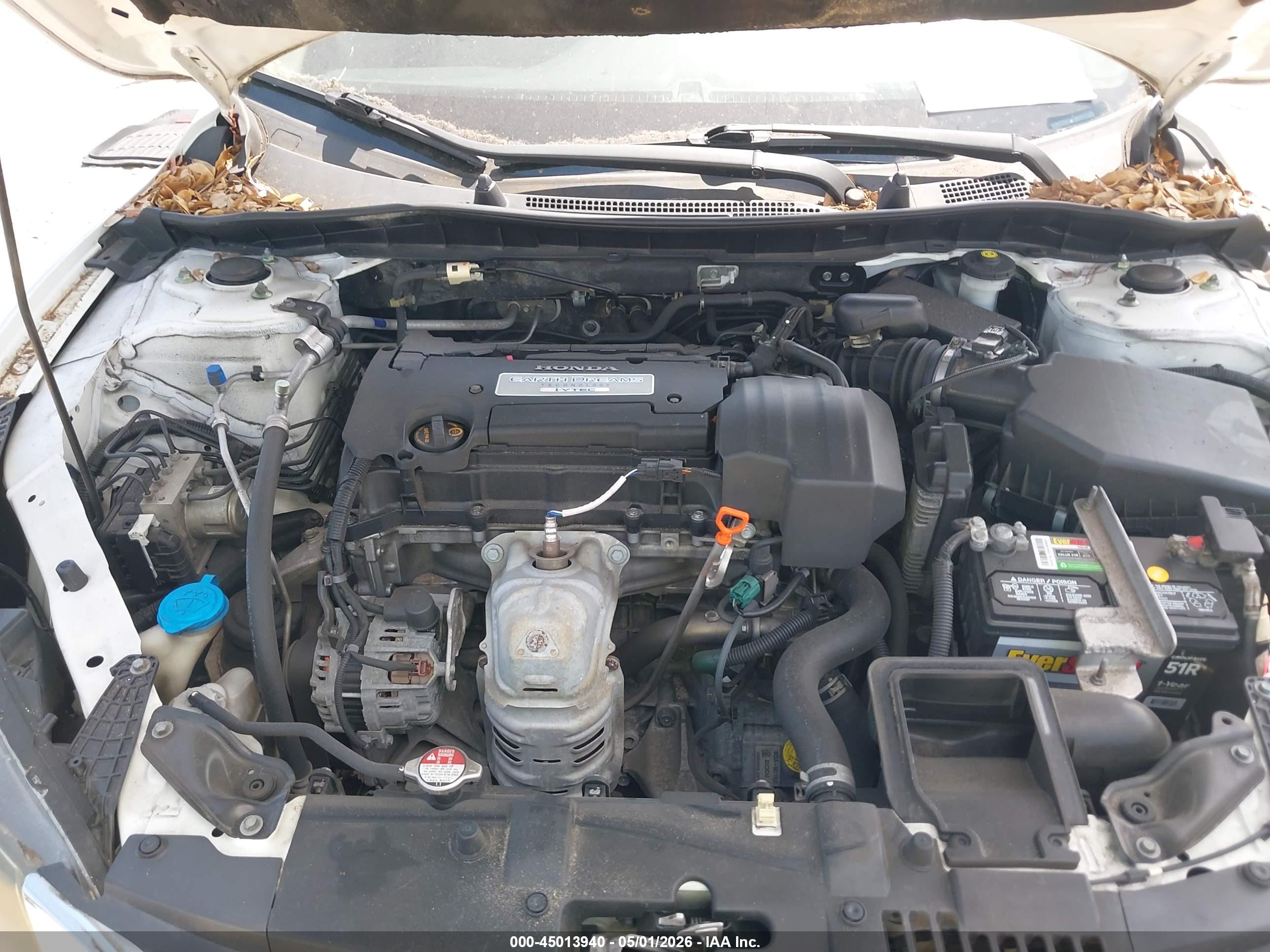 2013 Honda Accord Lx White vin: 1HGCR2F35DA073379