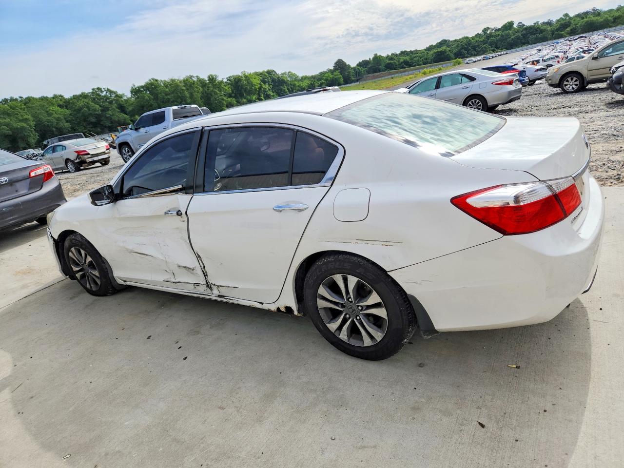 2013 Honda Accord Lx White vin: 1HGCR2F35DA076038