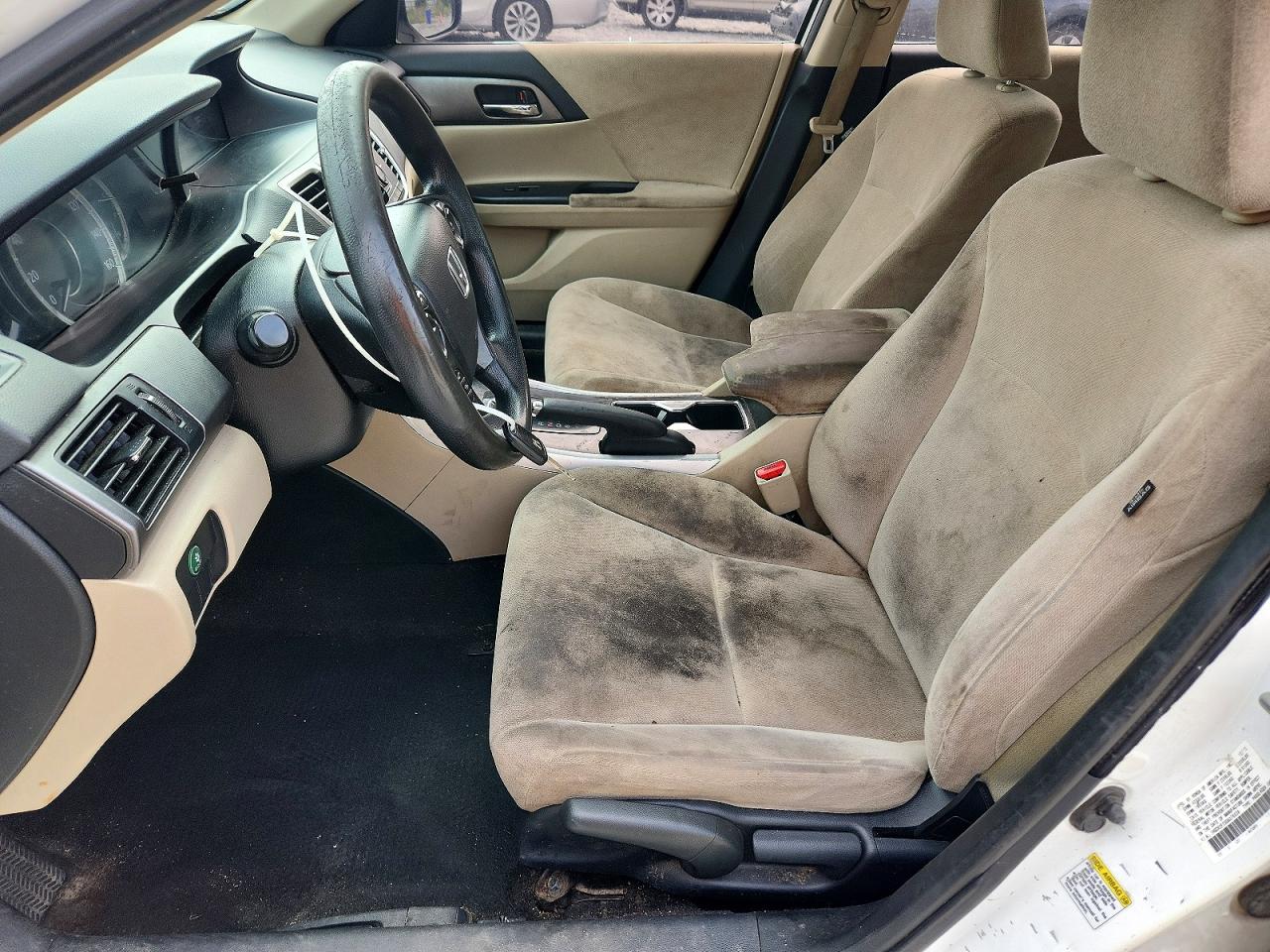 2013 Honda Accord Lx White vin: 1HGCR2F35DA076038