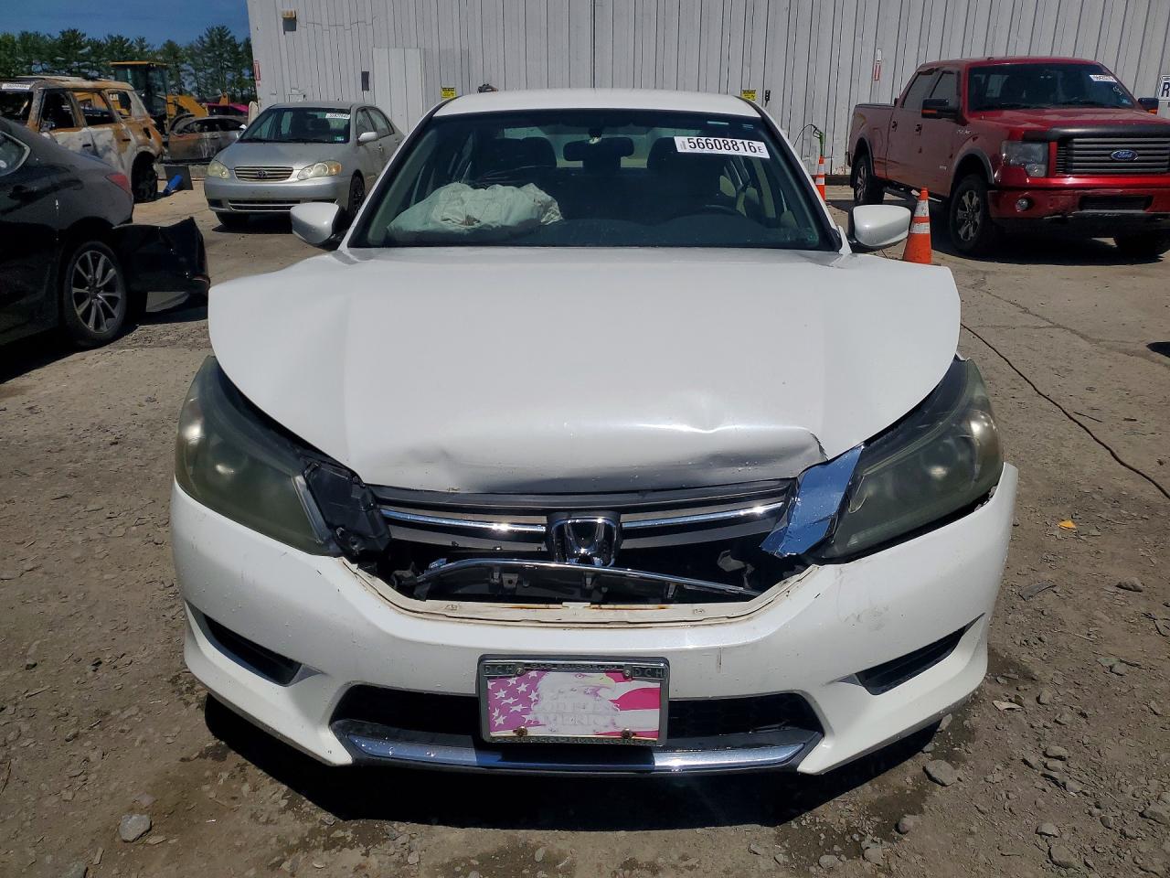 2013 Honda Accord Lx White vin: 1HGCR2F35DA087346