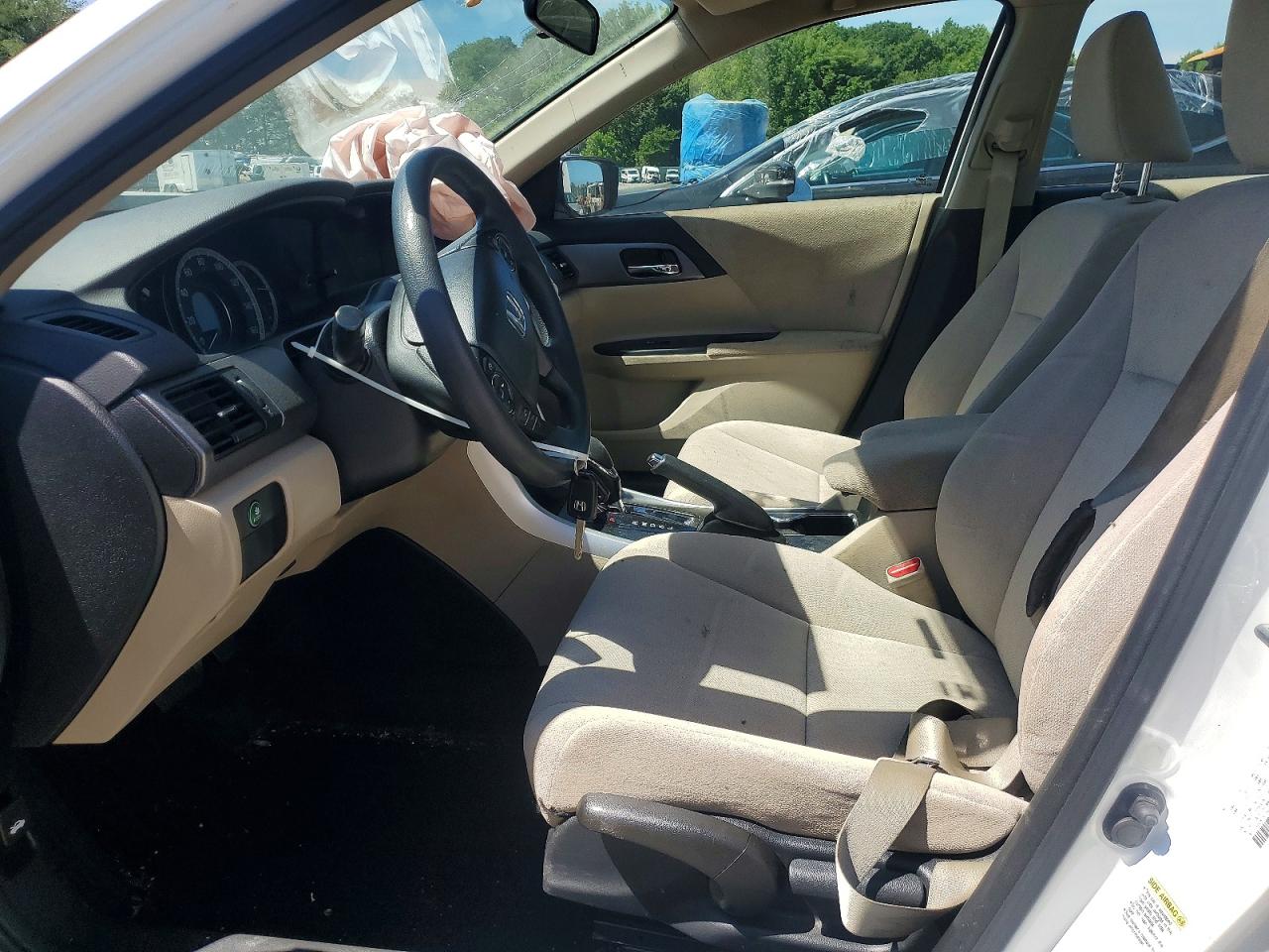 2013 Honda Accord Lx White vin: 1HGCR2F35DA087346