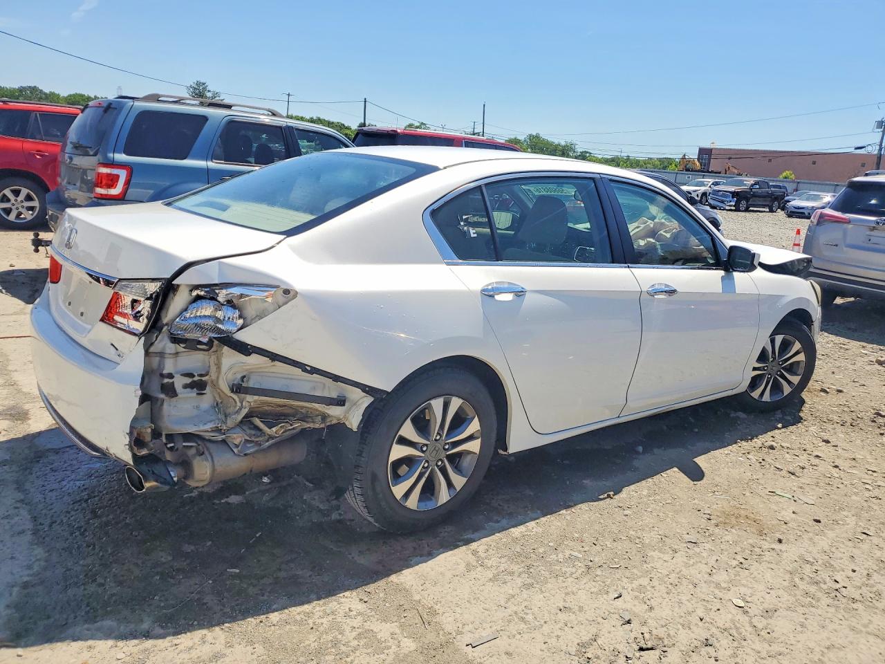 2013 Honda Accord Lx White vin: 1HGCR2F35DA087346