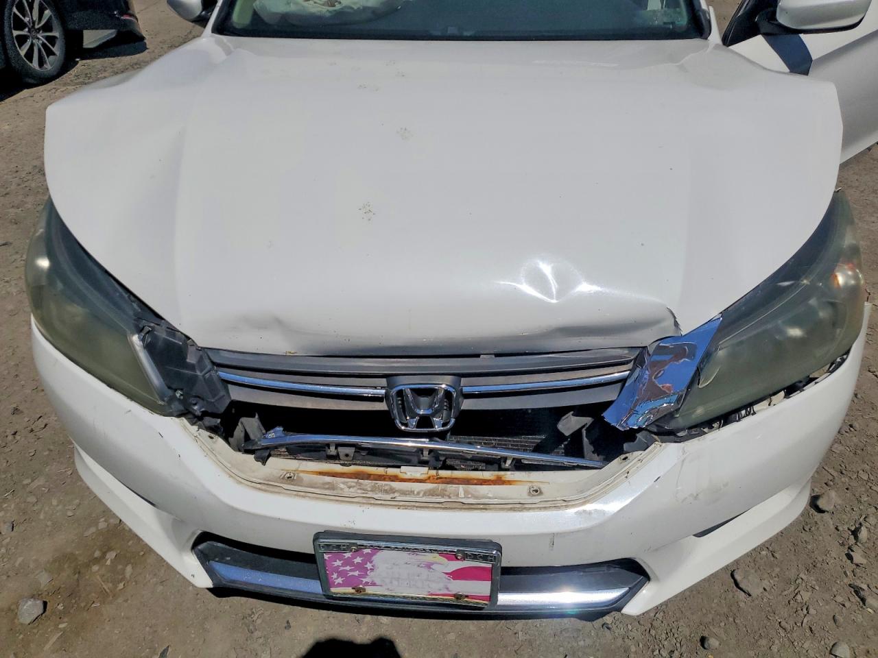 2013 Honda Accord Lx White vin: 1HGCR2F35DA087346