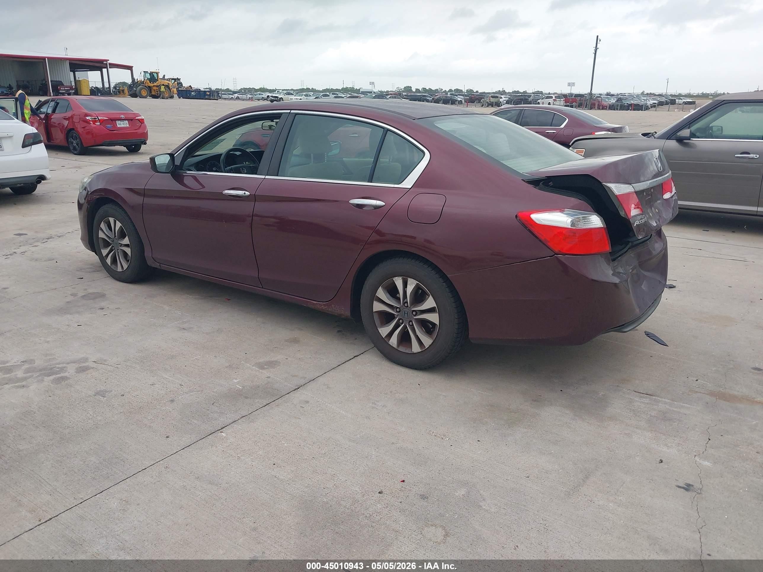 2013 Honda Accord Lx Burgundy vin: 1HGCR2F35DA126162
