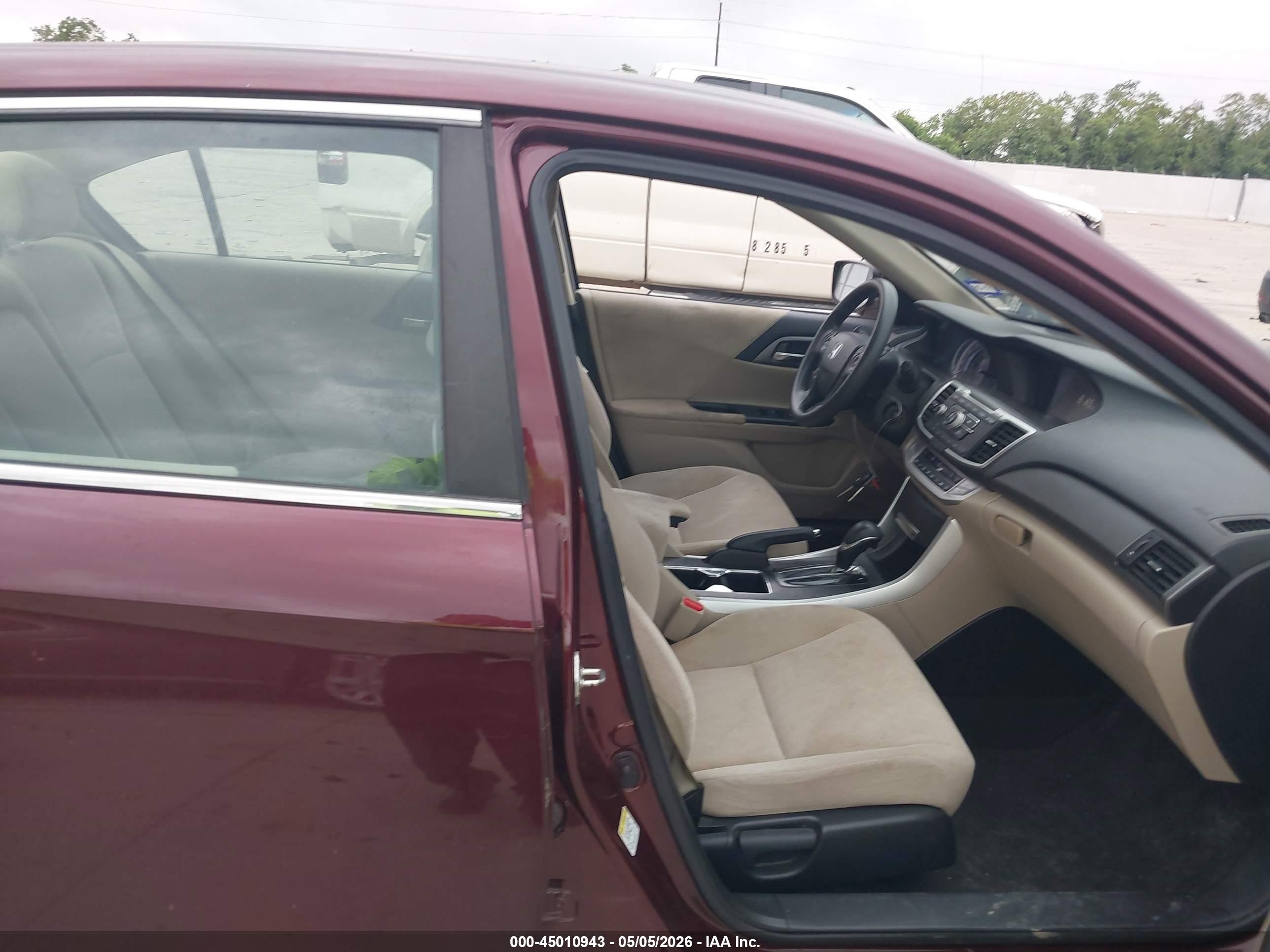 2013 Honda Accord Lx Burgundy vin: 1HGCR2F35DA126162